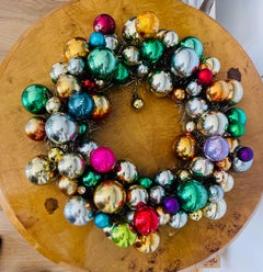 Vintage Glass Ornaments Holiday Wreath