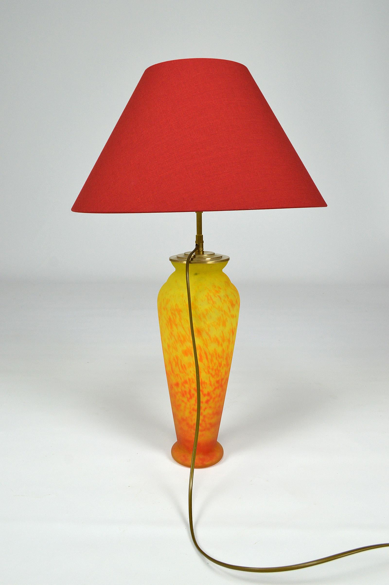 Late 20th Century Vintage Glass Paste Lamp, France, circa 1970 For Sale