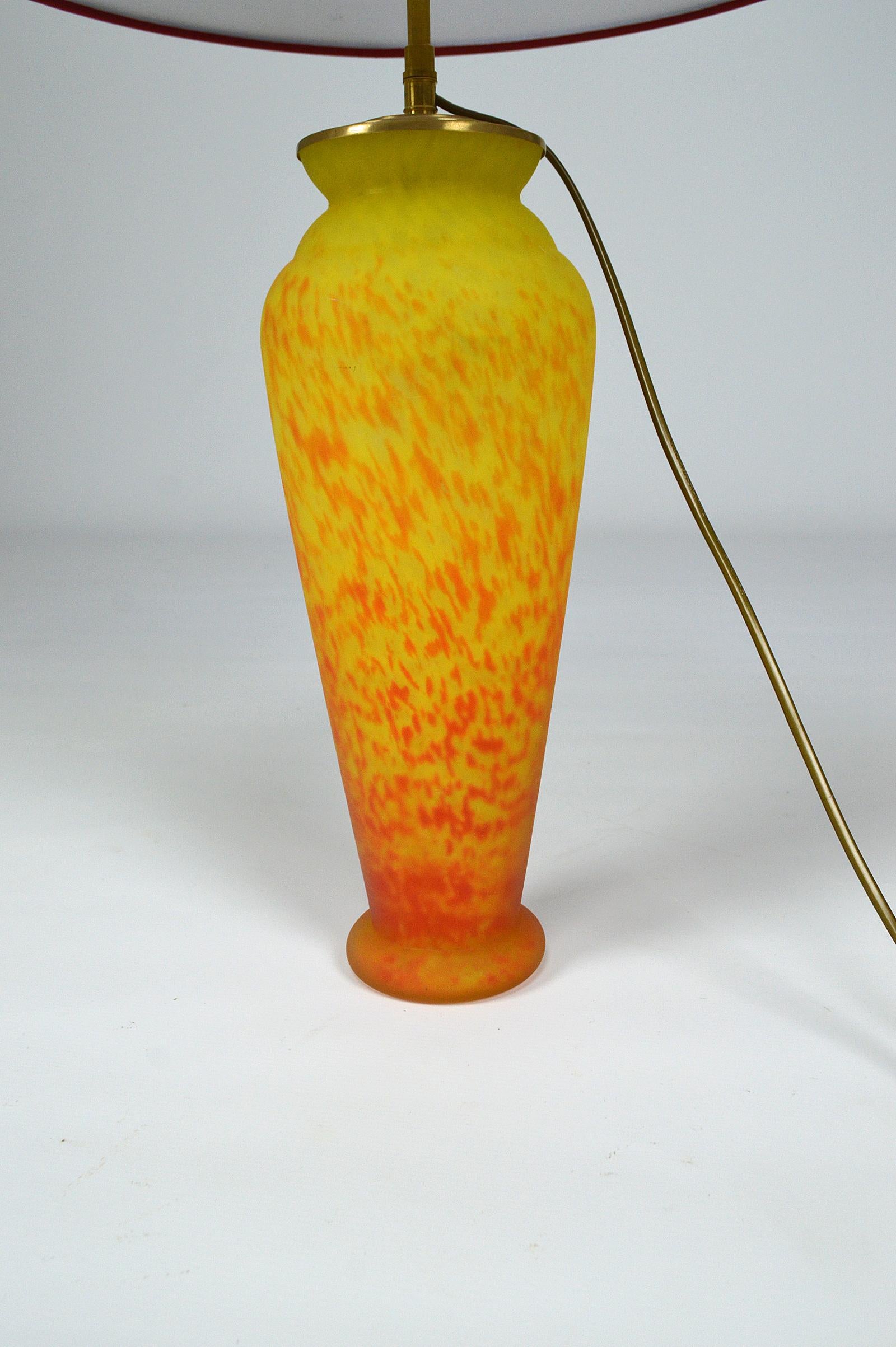 Vintage Glass Paste Lamp, France, circa 1970 For Sale 2