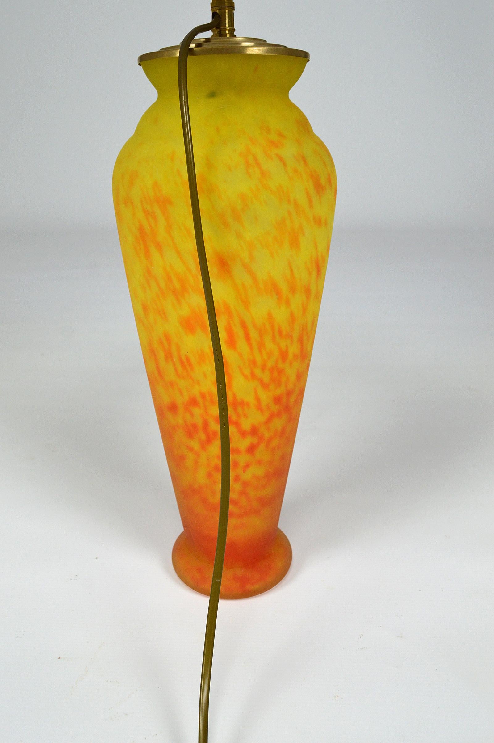 Vintage Glass Paste Lamp, France, circa 1970 For Sale 3