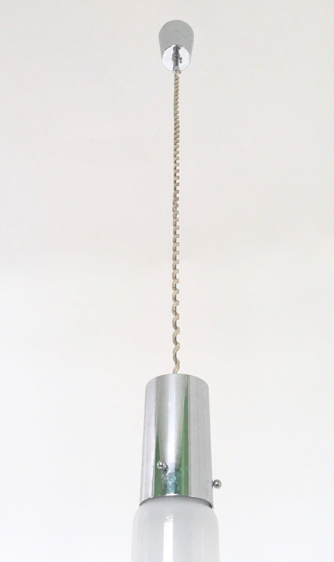 Mid-20th Century Vintage Glass Pendant Ascribable to Alessandro Pianon for Vistosi For Sale
