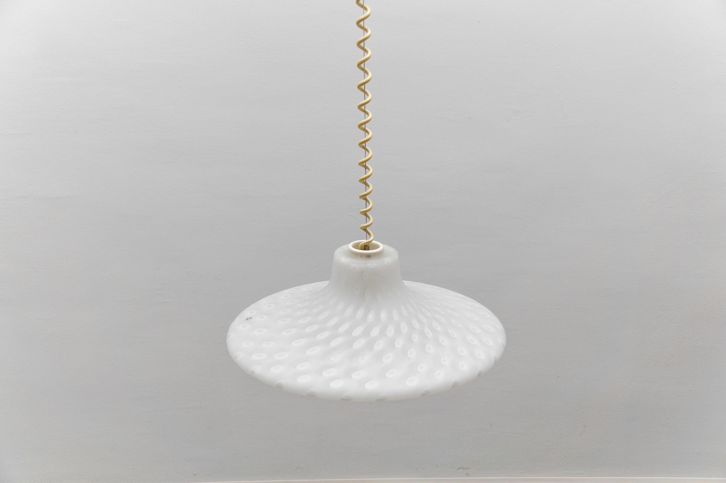 Lampada a sospensione in vetro vintage di Aloys Ferdinand Gangkofner, Peill & Putzler 1960s in vendita 8