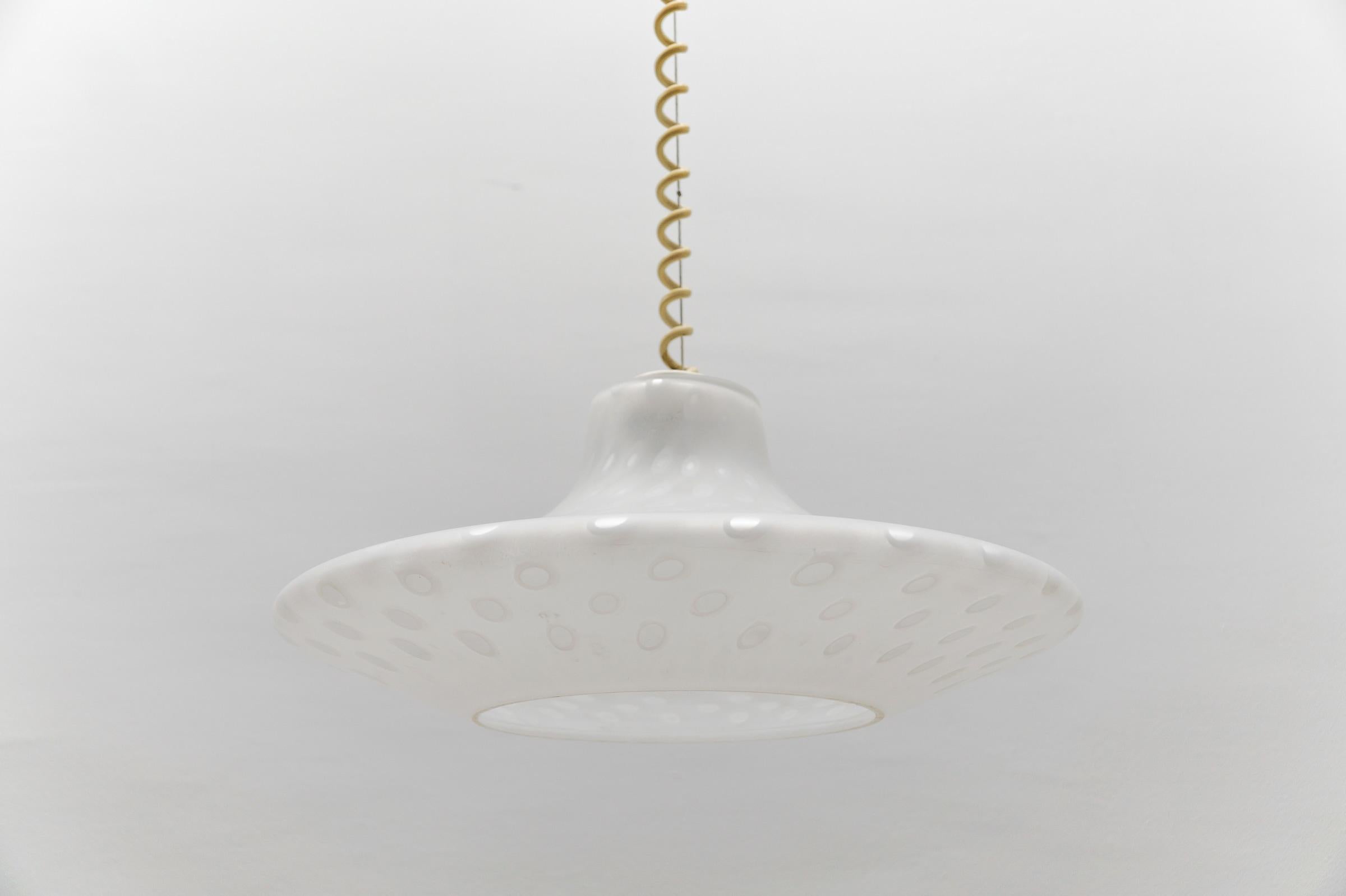 Vetro Lampada a sospensione in vetro vintage di Aloys Ferdinand Gangkofner, Peill & Putzler 1960s in vendita