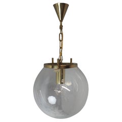 Vintage glass pendant light, Kamenický Šenov, 1970s.