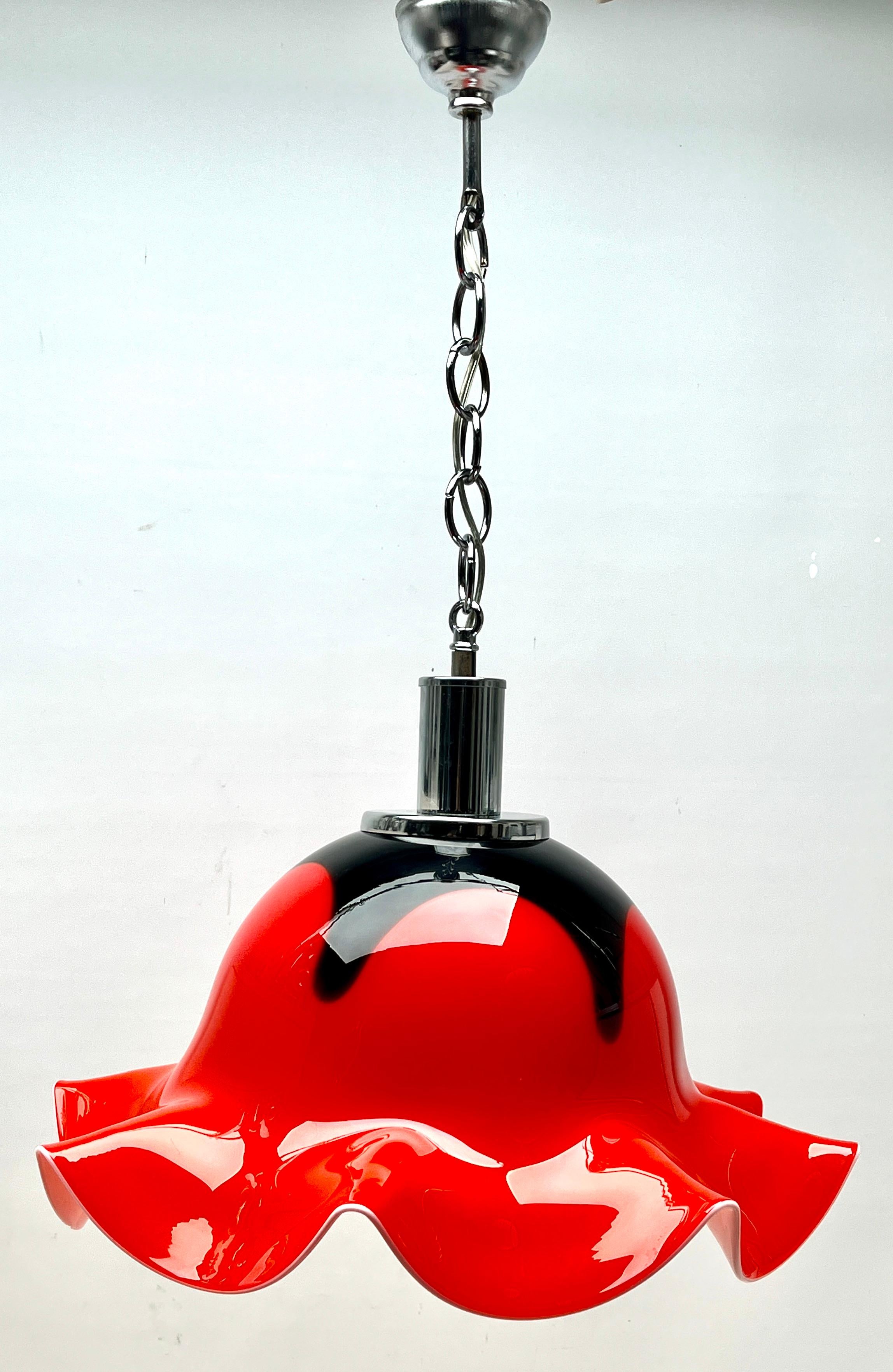 Italian Vintage Glass Pendant Light Murano, 1960s For Sale