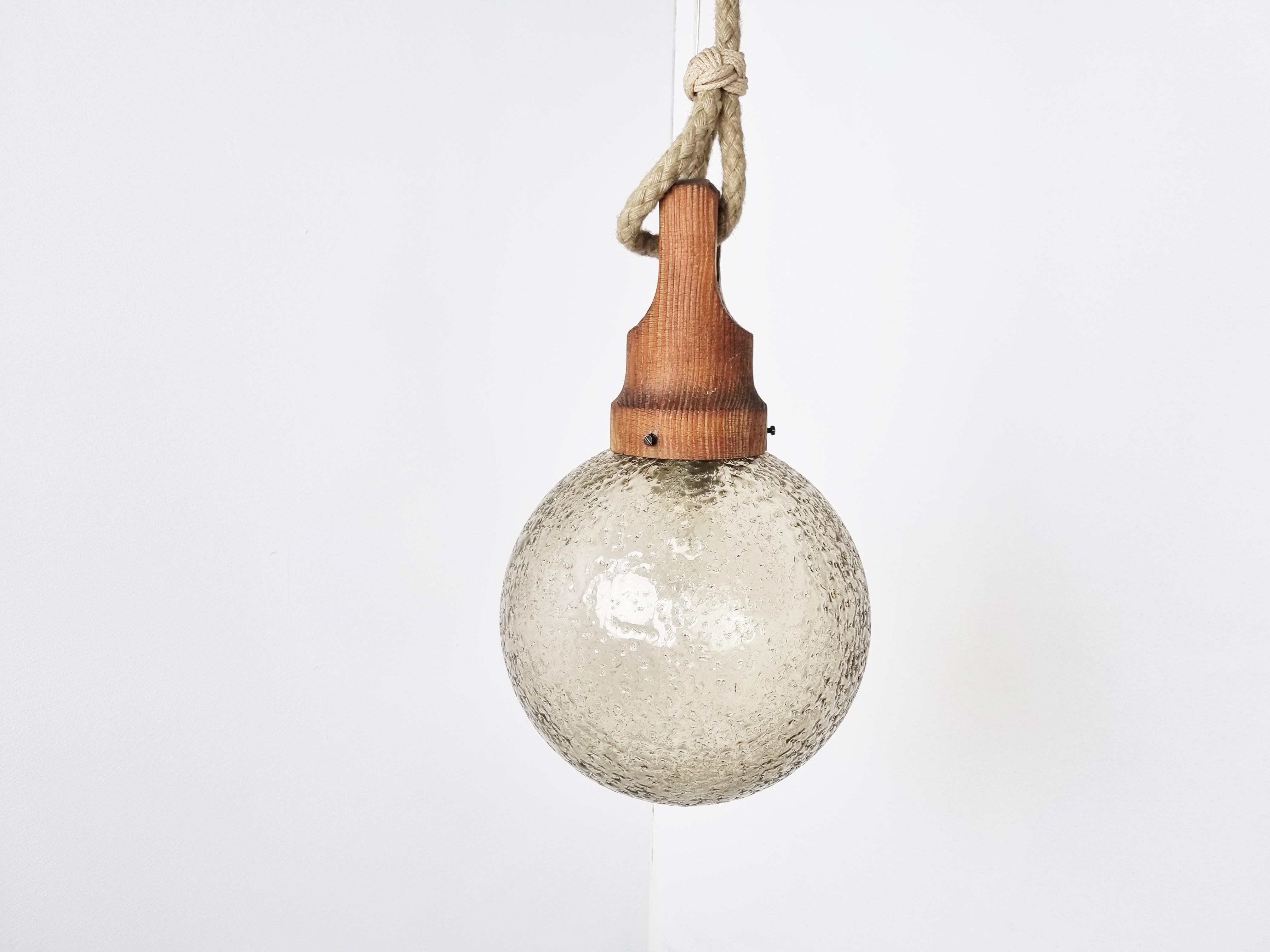 Vintage Glass Pendant Lights by Hustadt Leuchten, 1960s For Sale 4