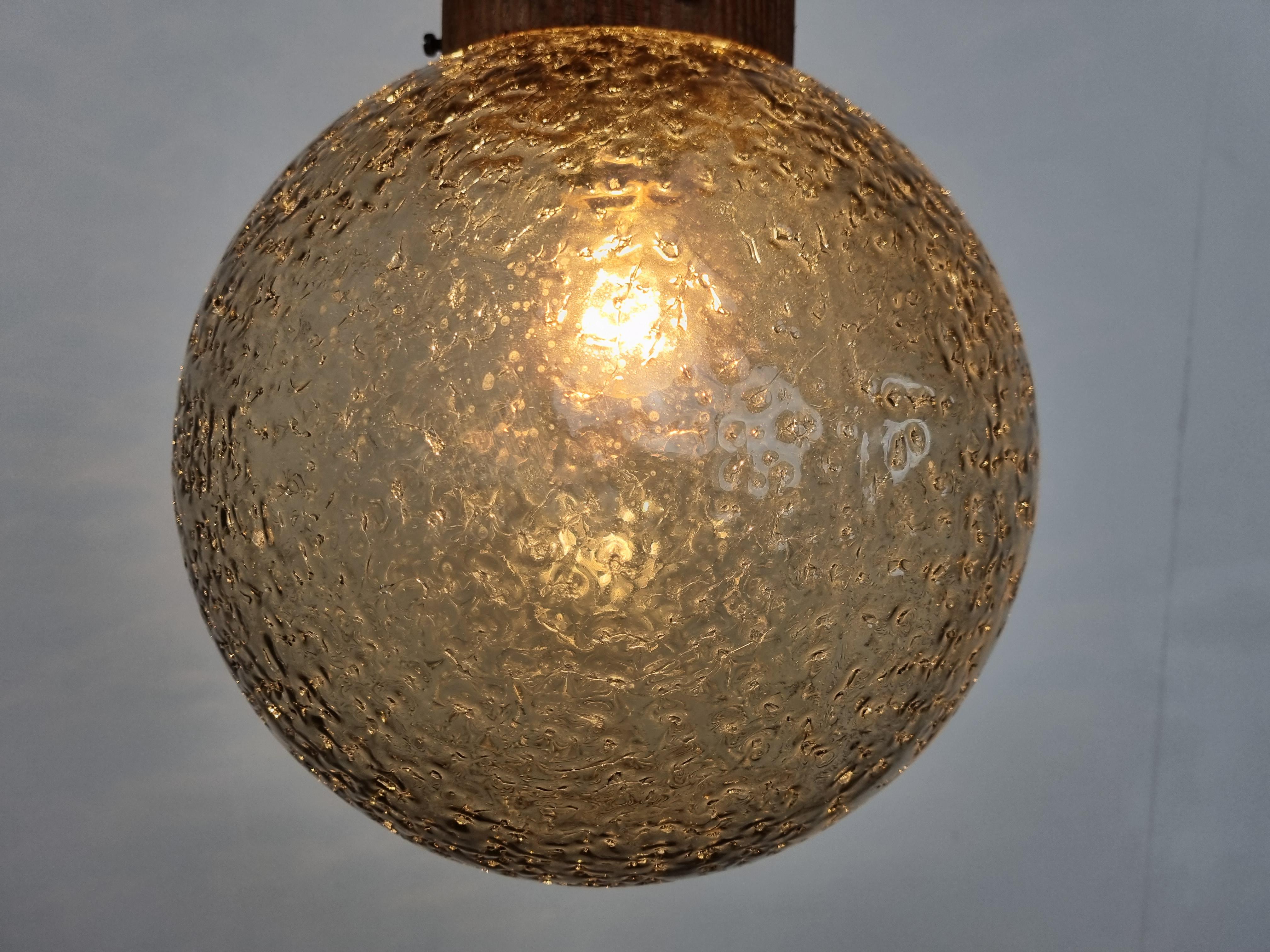 Mid-20th Century Vintage Glass Pendant Lights by Hustadt Leuchten, 1960s For Sale