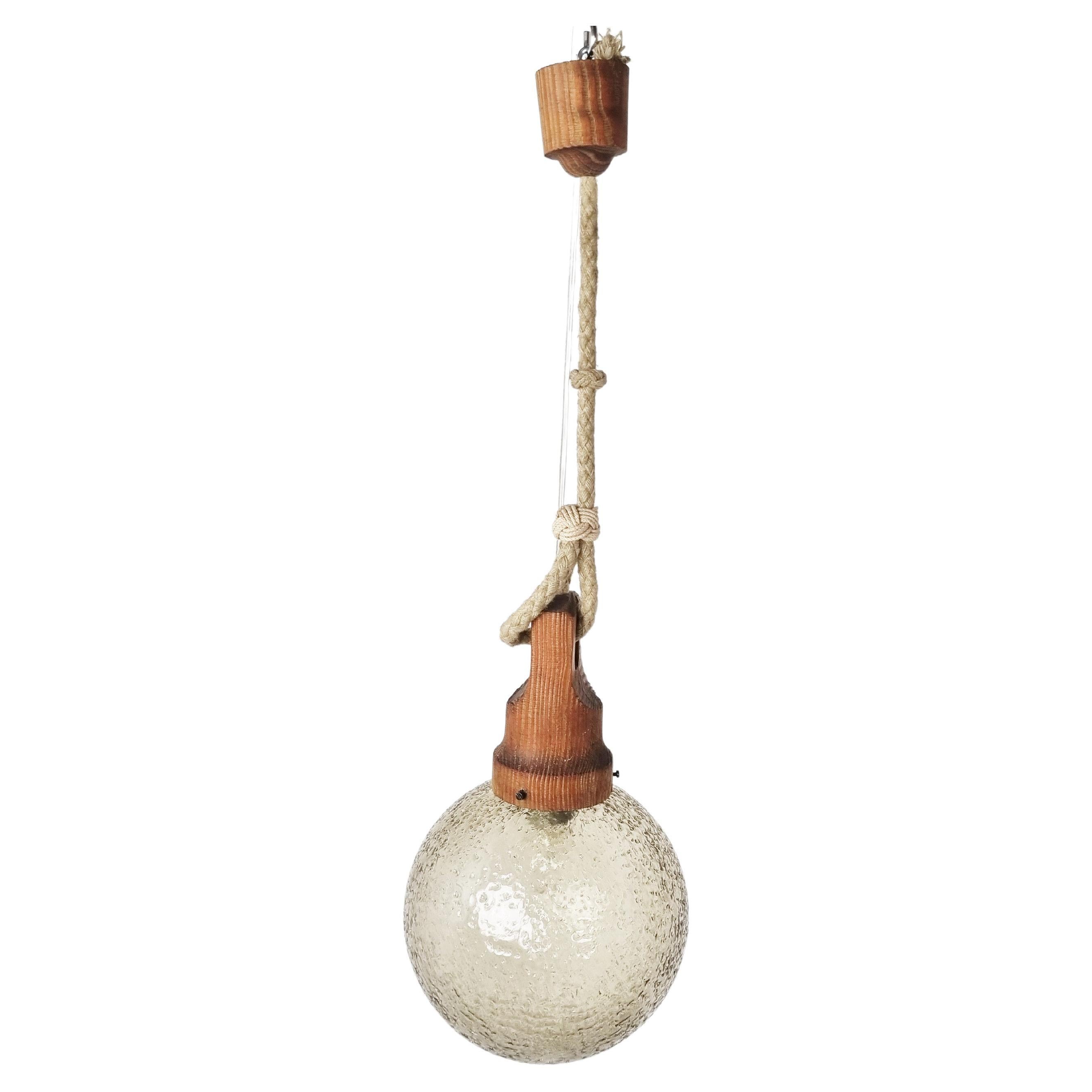 Lampade a sospensione in vetro vintage di Hustadt Leuchten, anni '60