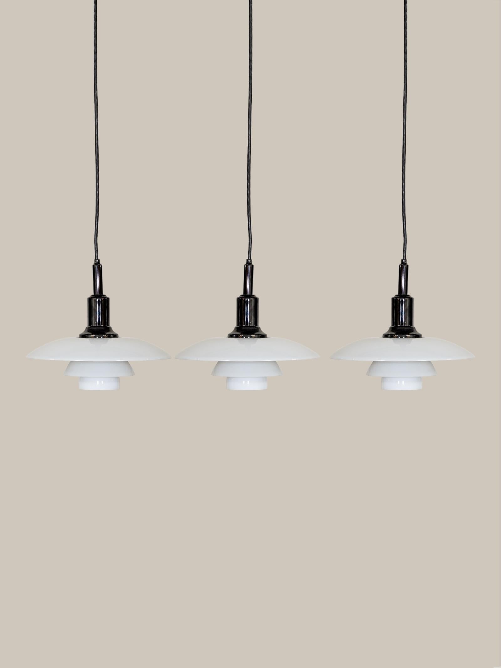 Vintage Glass Pendants In Good Condition In Culver City, CA