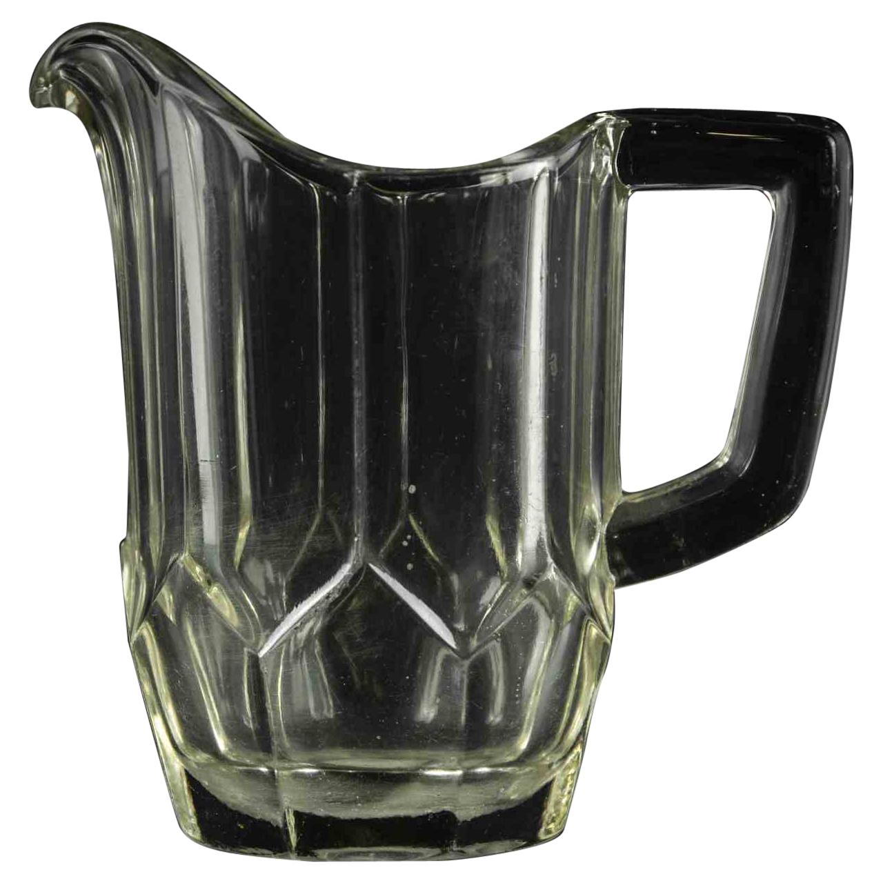 Vintage Glass Pitcher, Half of 20th Century For Sale