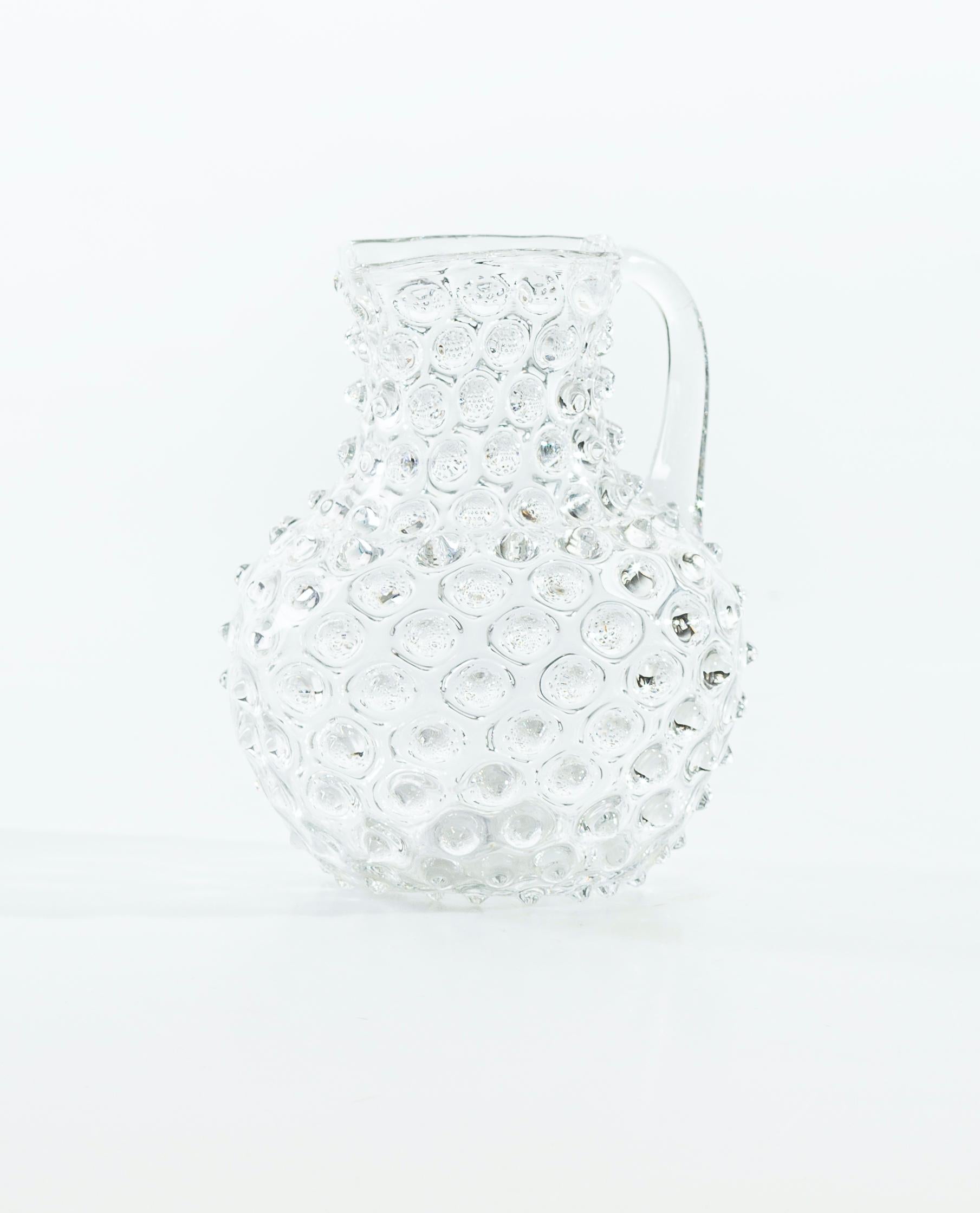 Vintage Glass Pitcher, Italy, Mid-20th Century In Good Condition In Roma, IT