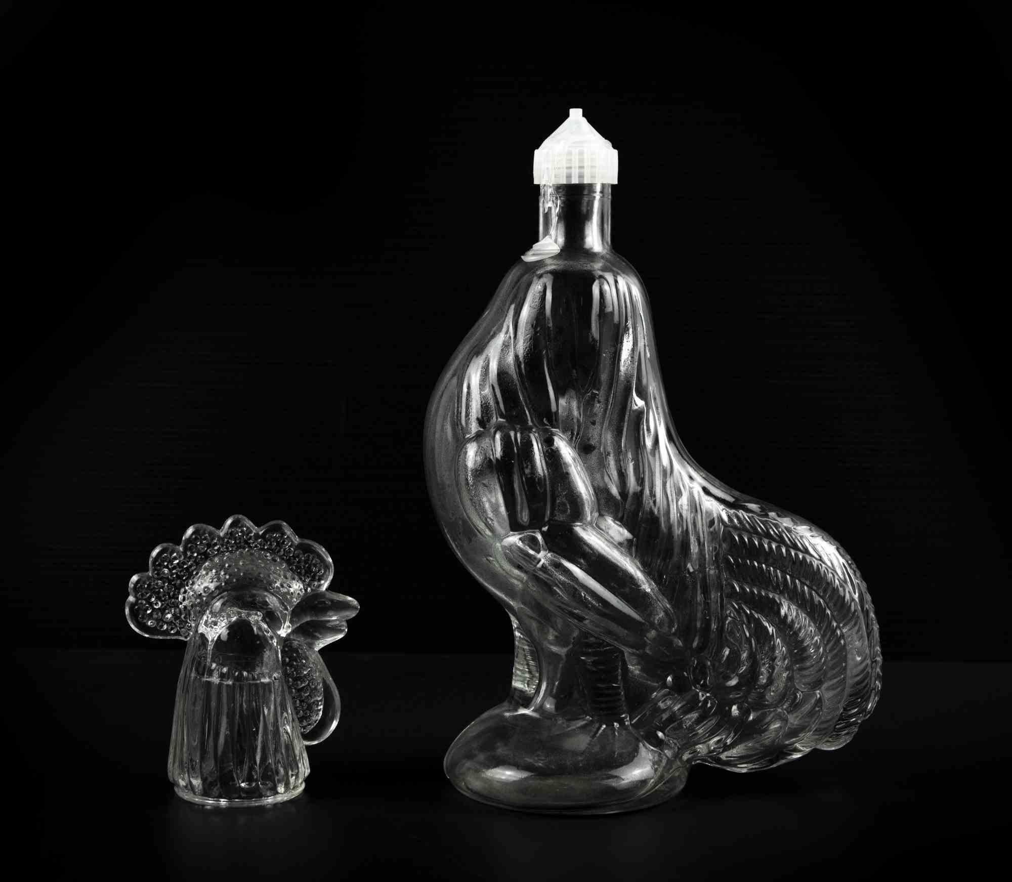 glass rooster bottle