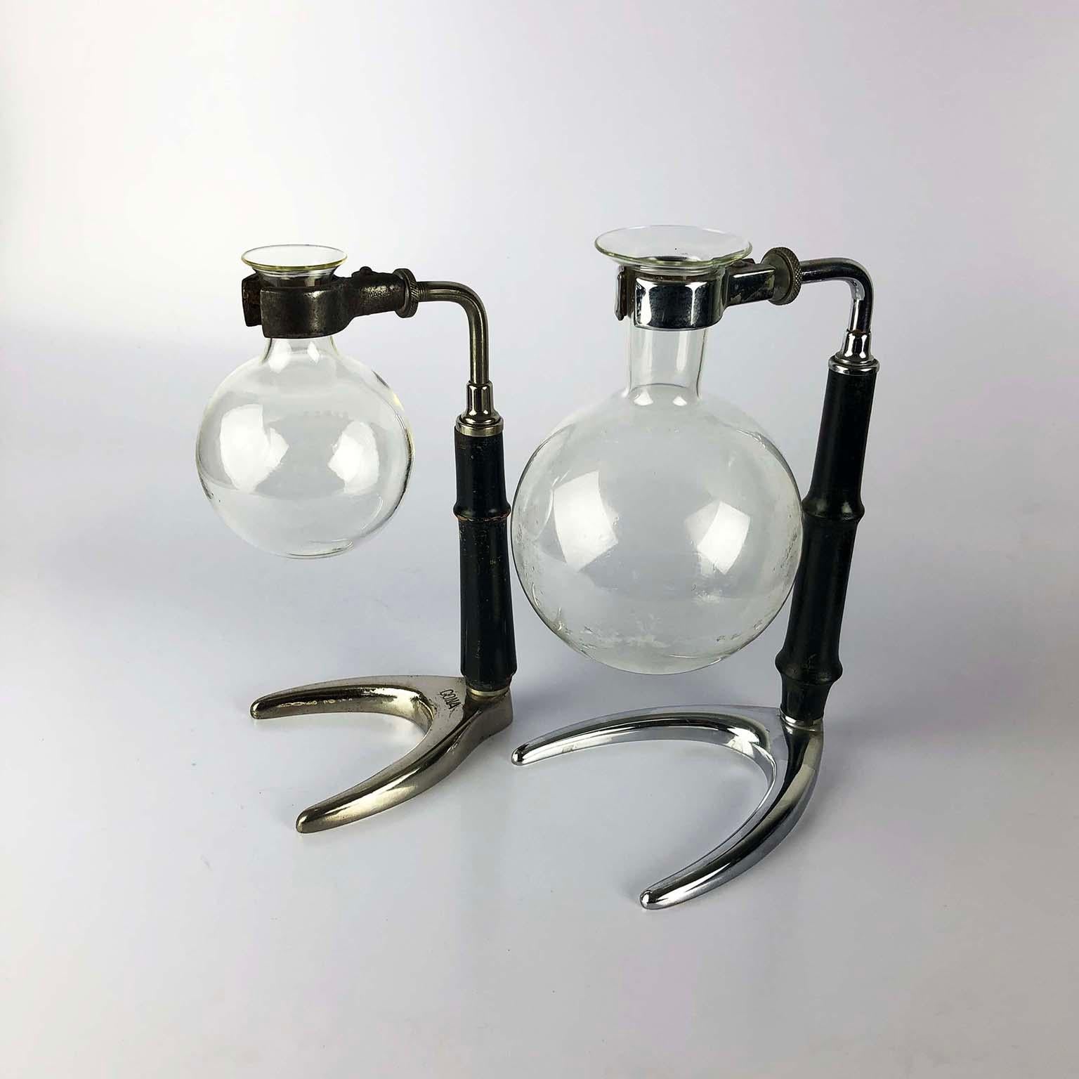 Industrial Vintage Glass Science Lab Stands