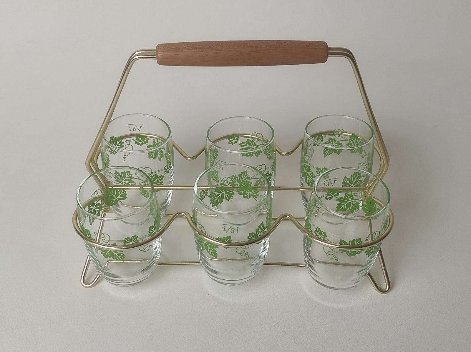 Italian Vintage Glass set 1950s For Sale