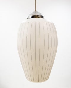 Vintage Glass Shade Pendant Lamp, 1960