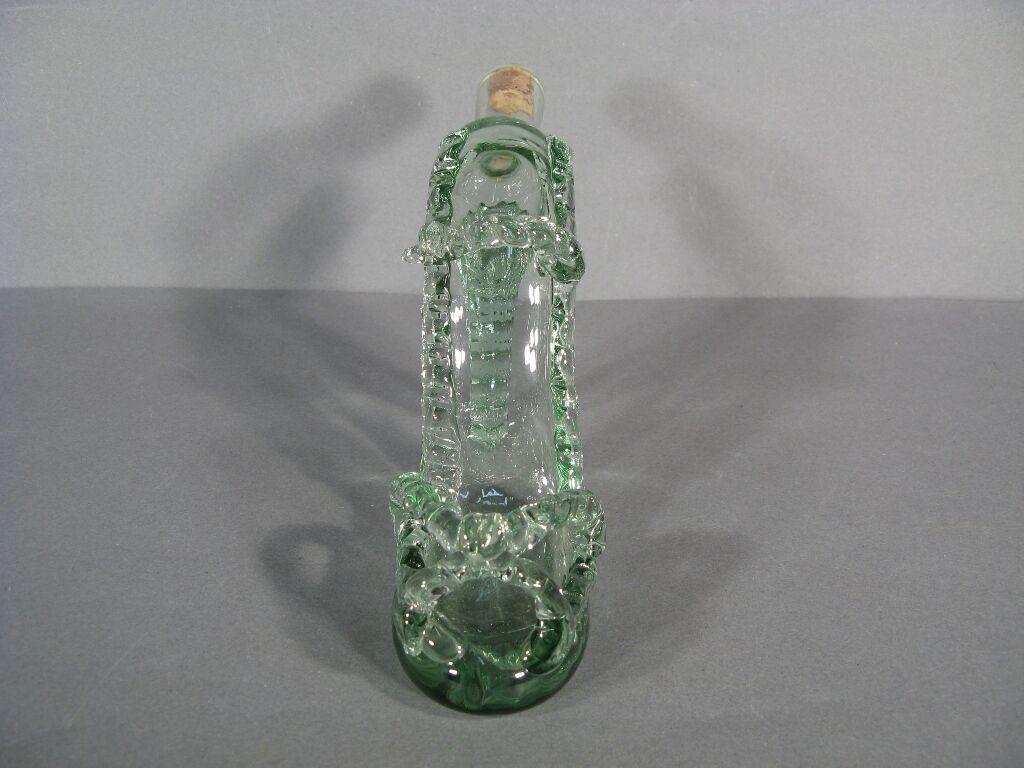 Vintage Glass Shoe-Shaped Decanter (Mid-20th Century) -1Y02 2