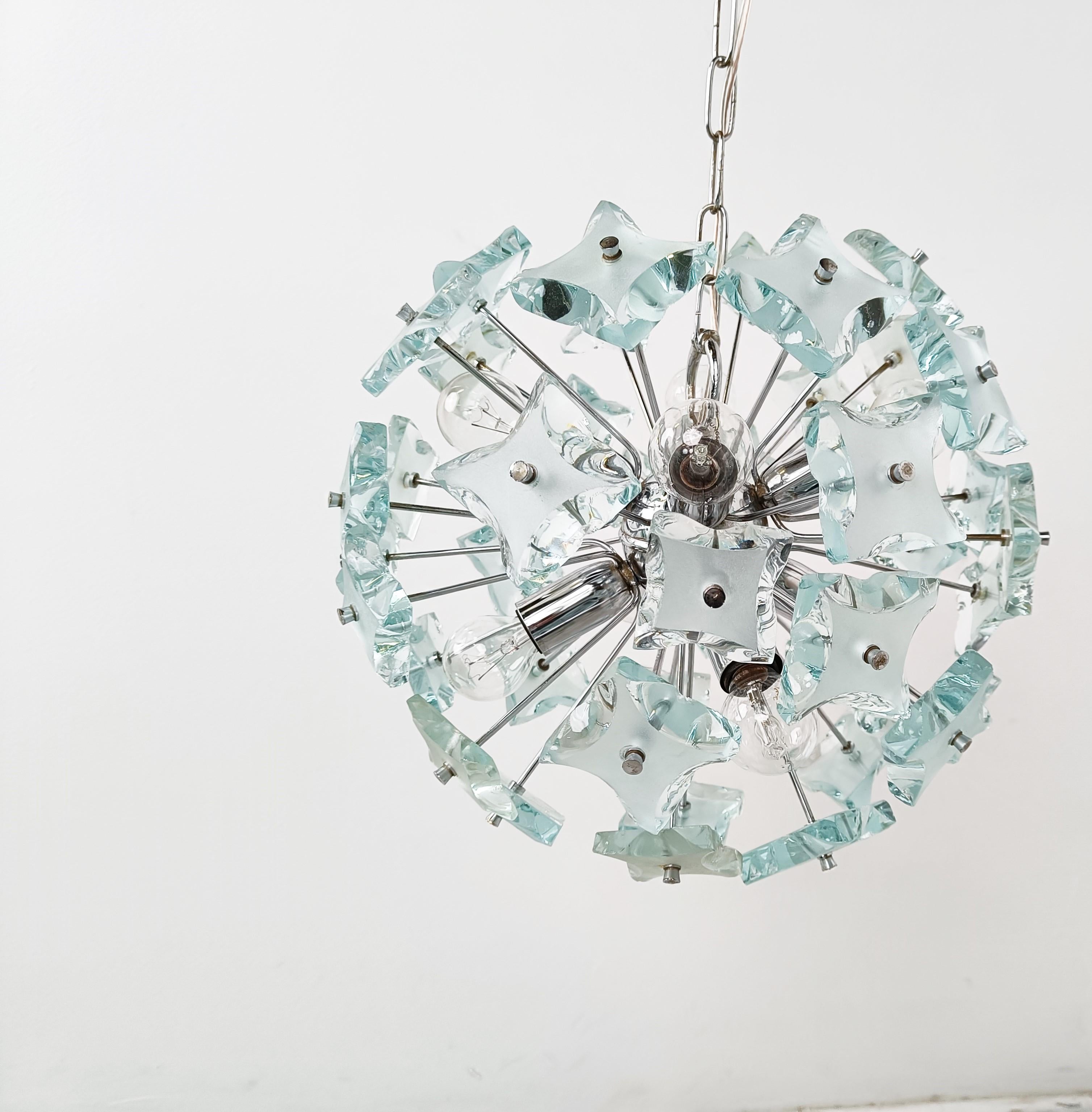 Italian Vintage Glass Sputnik Chandelier For Sale