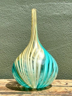 Vintage Glass Swirl Vase After Murano