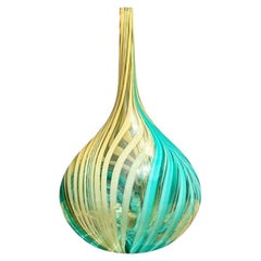 Vintage Glass Swirl Vase After Murano