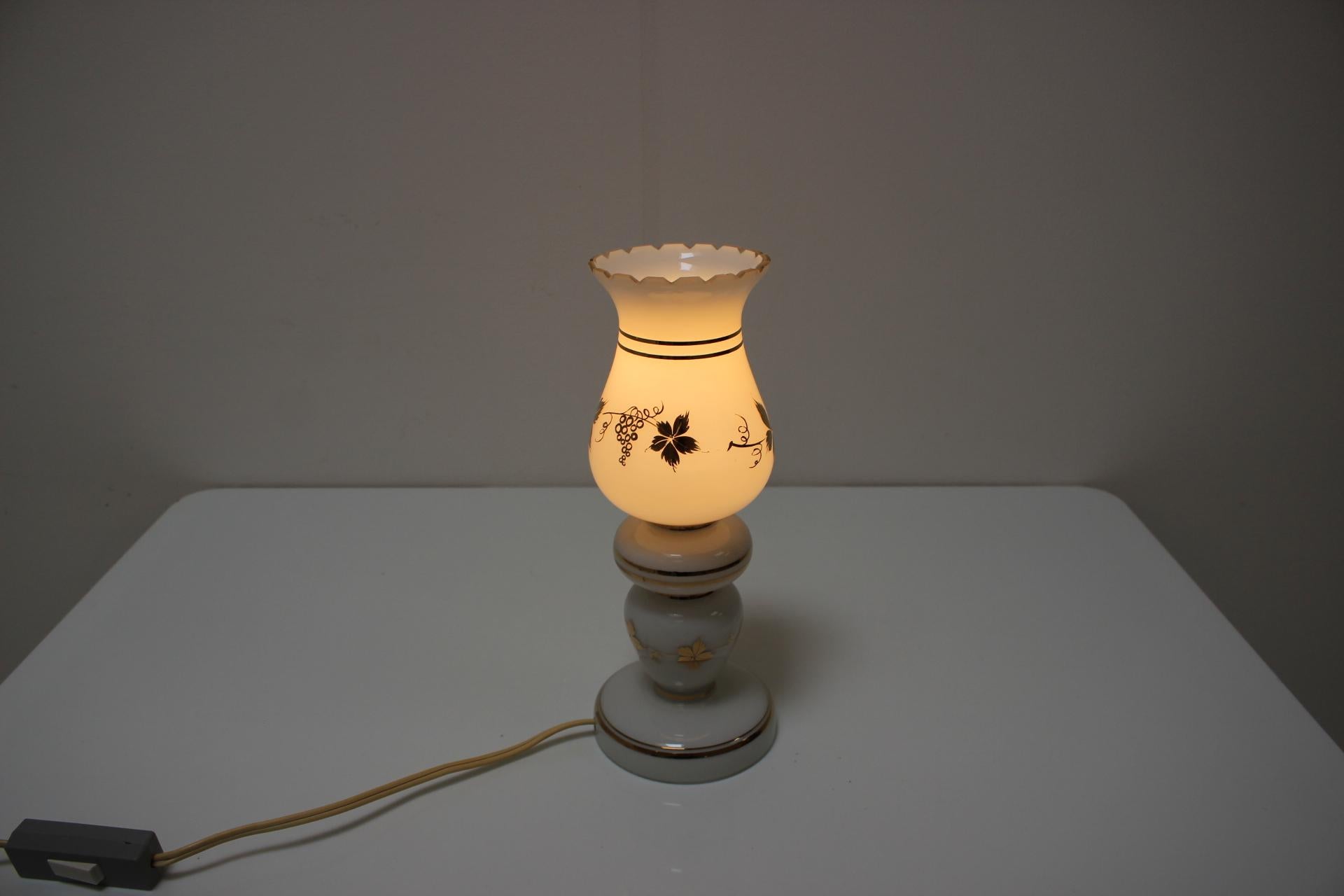 Mid-Century Modern Vintage Glass Table Lamp, 1980s, Germany For Sale