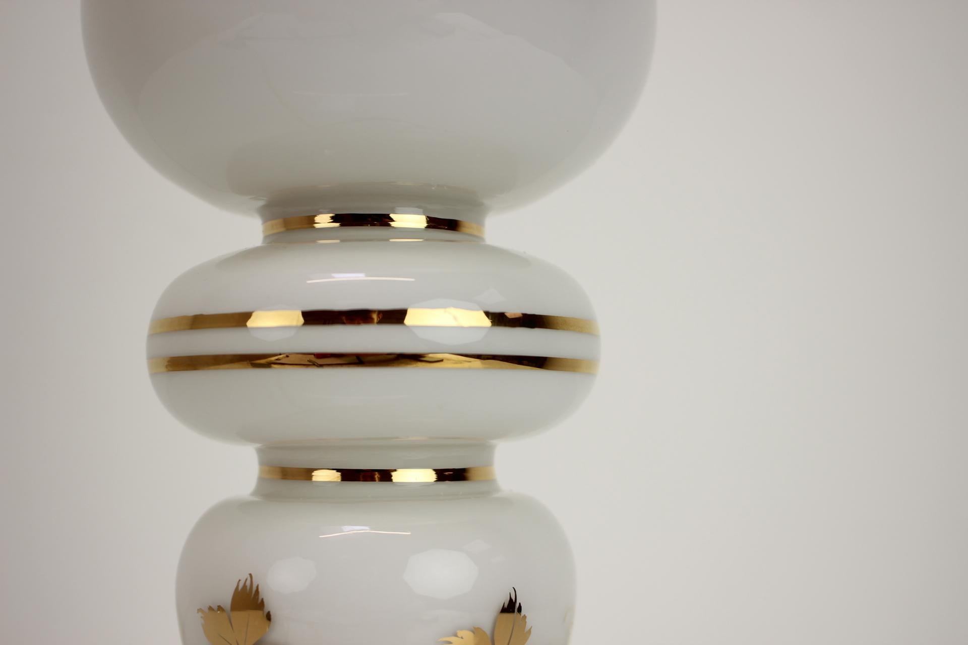 Vintage Glass Table Lamp, 1980s, Germany For Sale 1