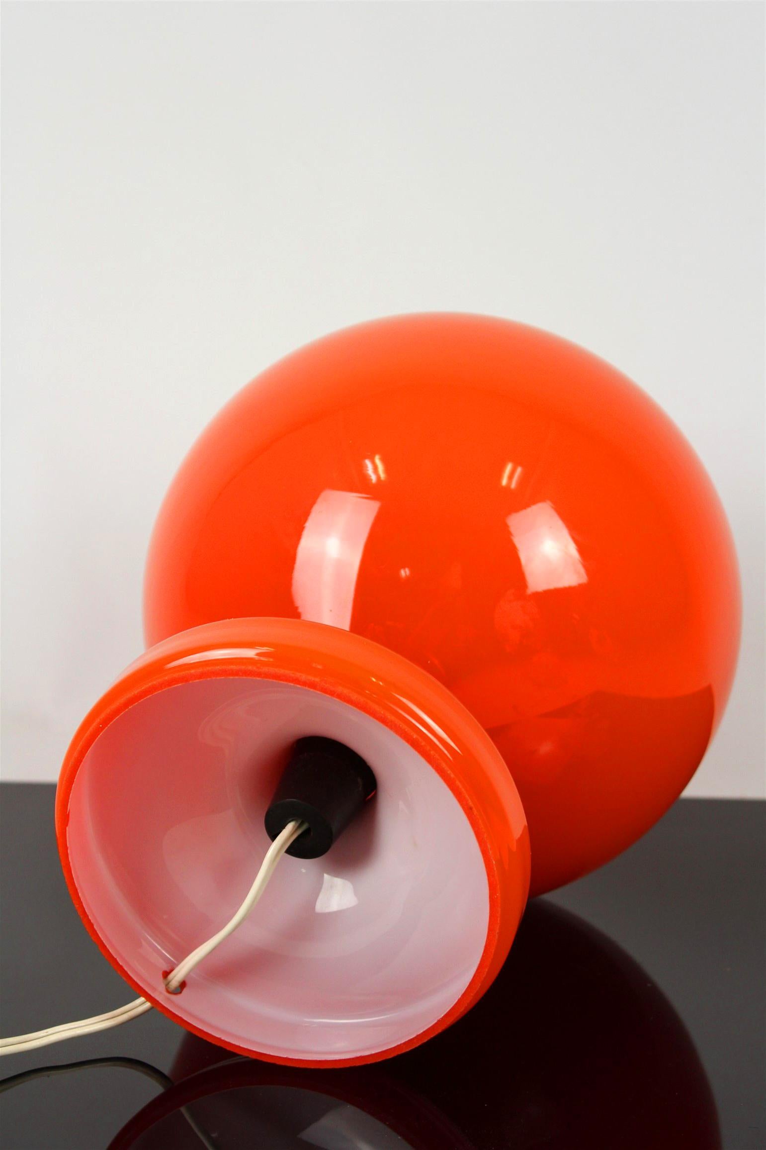 Vintage Glass Table Lamp by Stepan Tabery for OPP Jihlava, 1970s For Sale 7