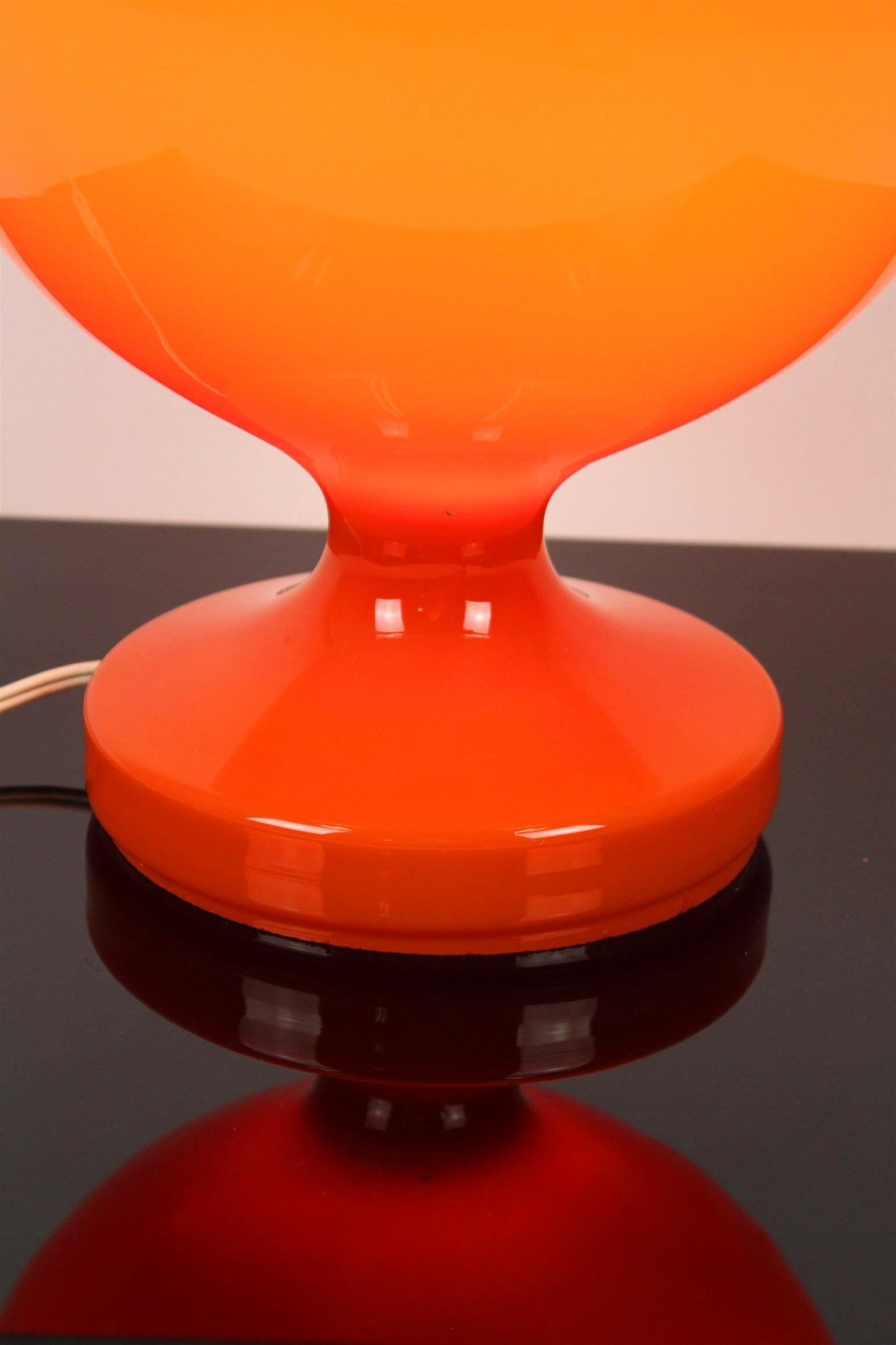 Vintage Glass Table Lamp by Stepan Tabery for OPP Jihlava, 1970s For Sale 4