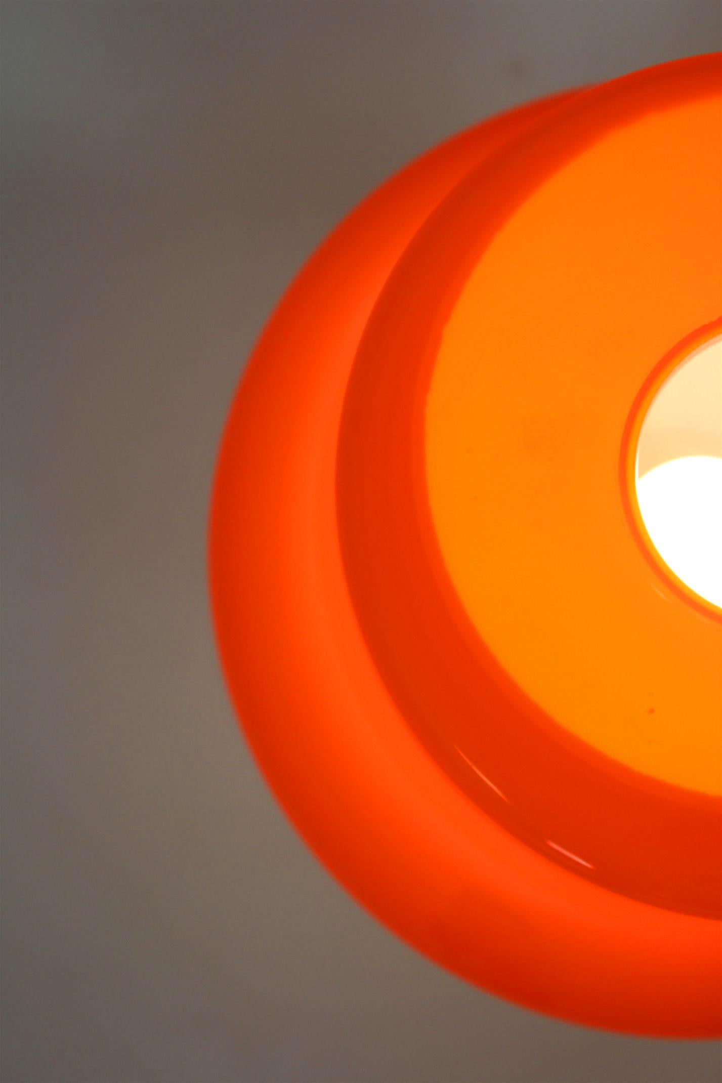 Vintage Glass Table Lamp from Osvětlovací Sklo, 1970s For Sale 7