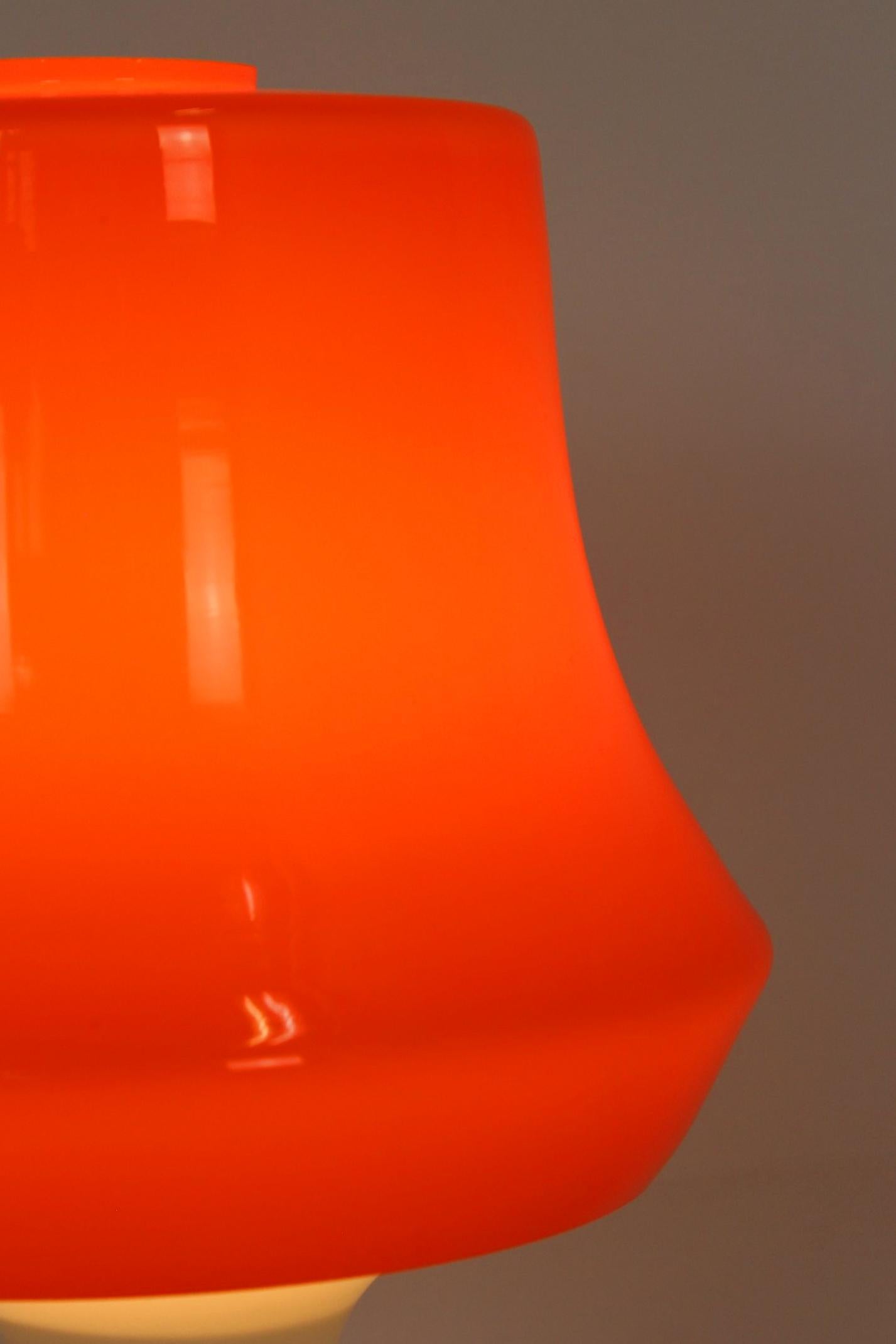 Vintage Glass Table Lamp from Osvětlovací Sklo, 1970s For Sale 9