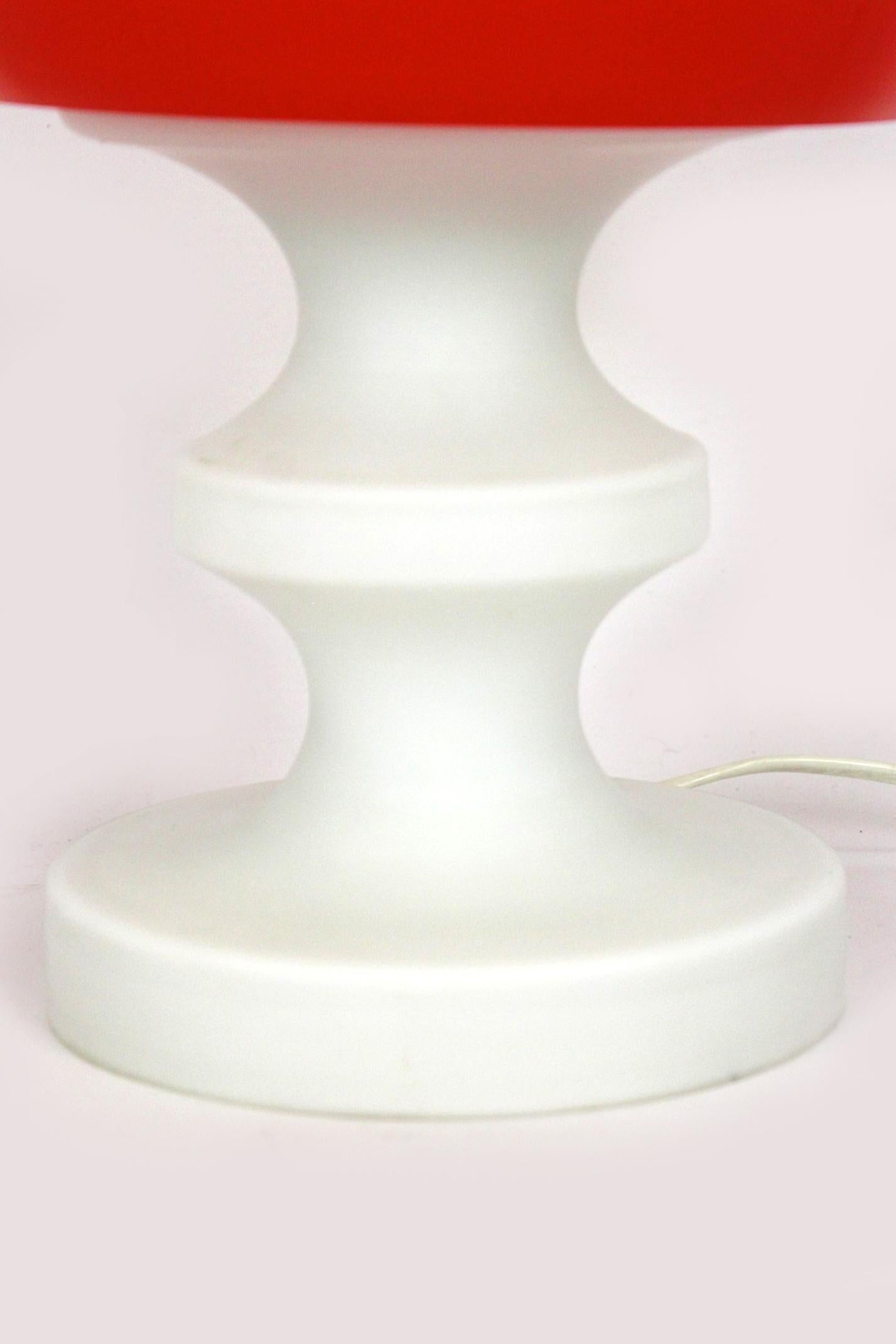 20th Century Vintage Glass Table Lamp from Osvětlovací Sklo, 1970s For Sale