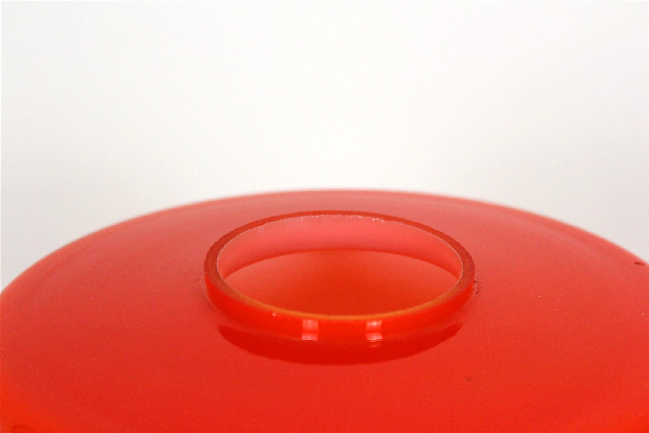 Vintage Glass Table Lamp from Osvětlovací Sklo, 1970s For Sale 3