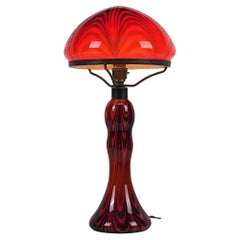 Vintage-Glastischlampe im Stil von La Rochere, 1960er Jahre, Mitte des Jahrhunderts, original