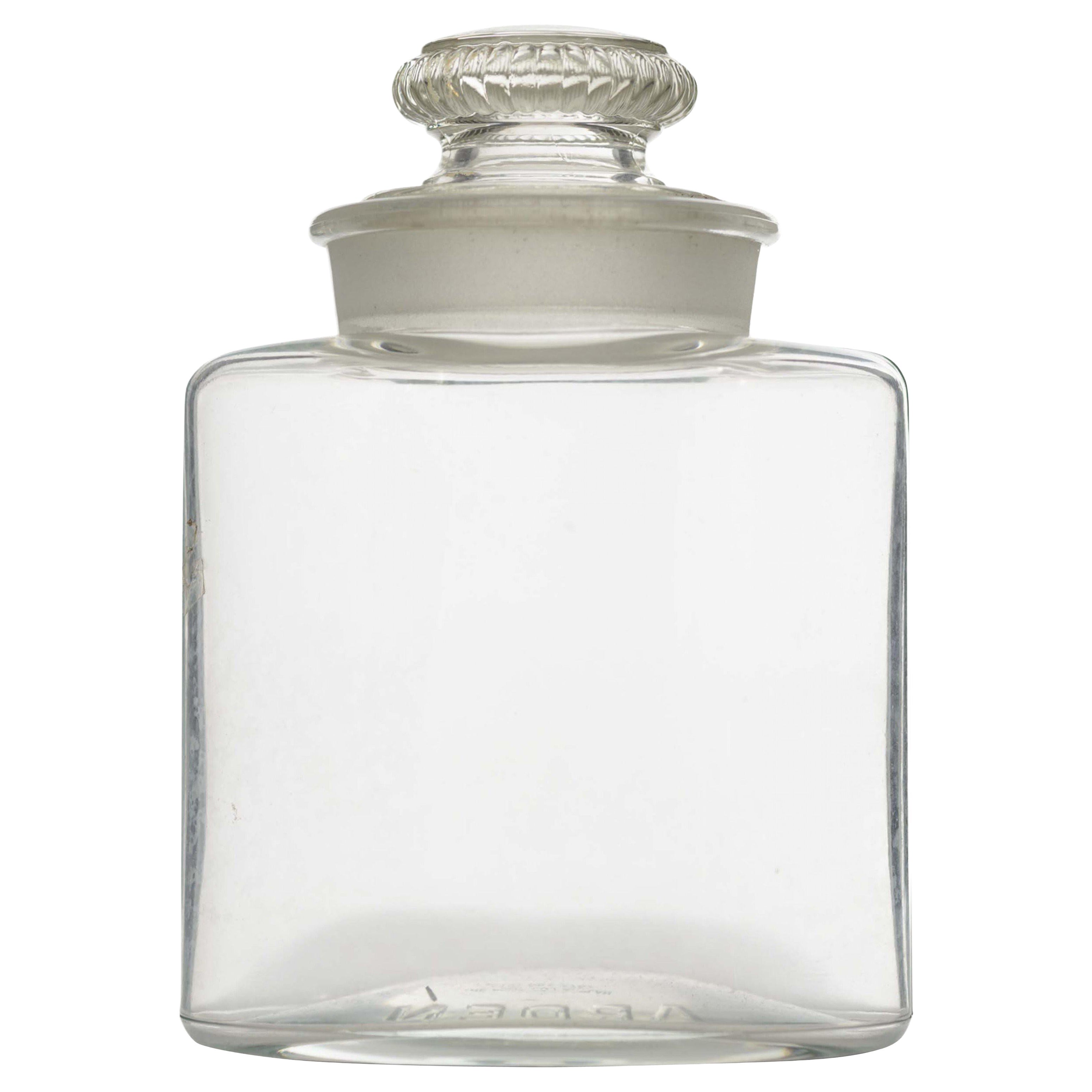 Vintage Glas Vanity Jar im Angebot
