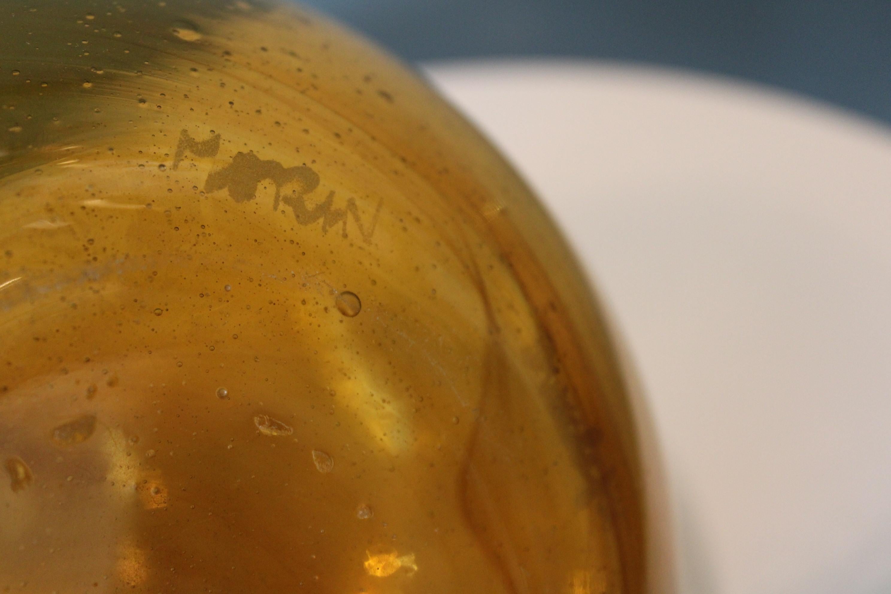 Vetro Vaso in vetro vintage di Claude Morin, Francia 1960