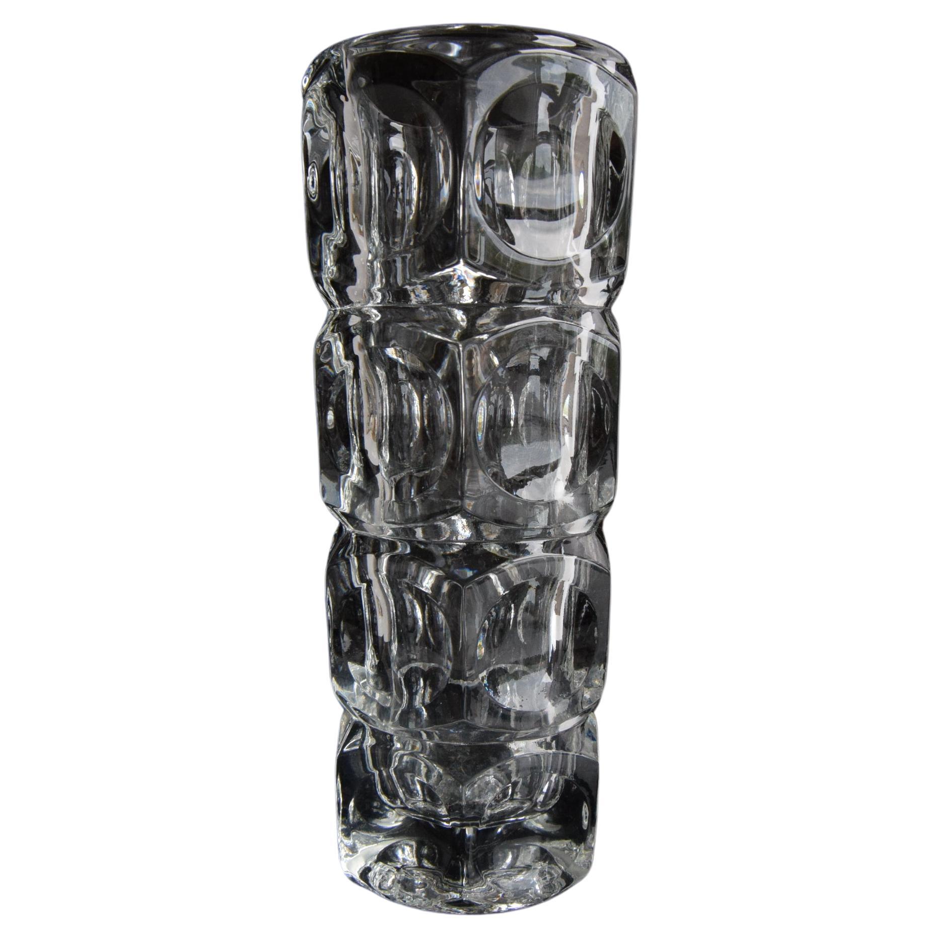 Vintage Glass Vase by František Pečeny for Heřmanova Huť, Czechoslovakia, 1960's