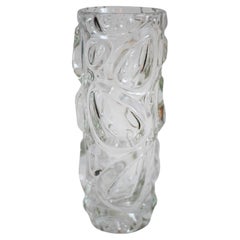 Vase en verre vintage de Frantisek Peceny pour Sklo Union, République tchèque