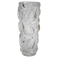 Vaso in vetro vintage, di Frantisek Peceny per SkLO Union, Repubblica Ceca