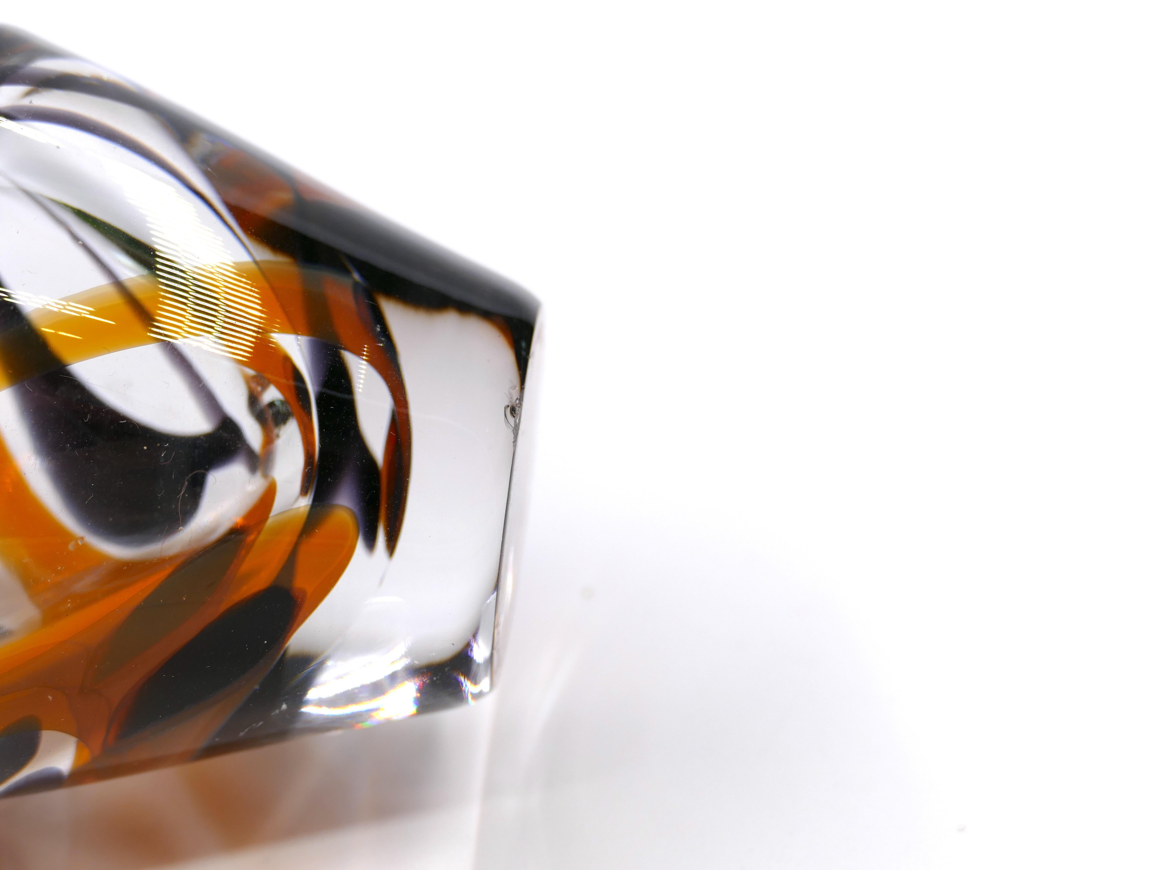 Vintage Glass Vase by Max Verboeket, 1955 3