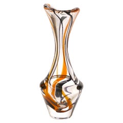 Vintage Glass Vase by Max Verboeket, 1955