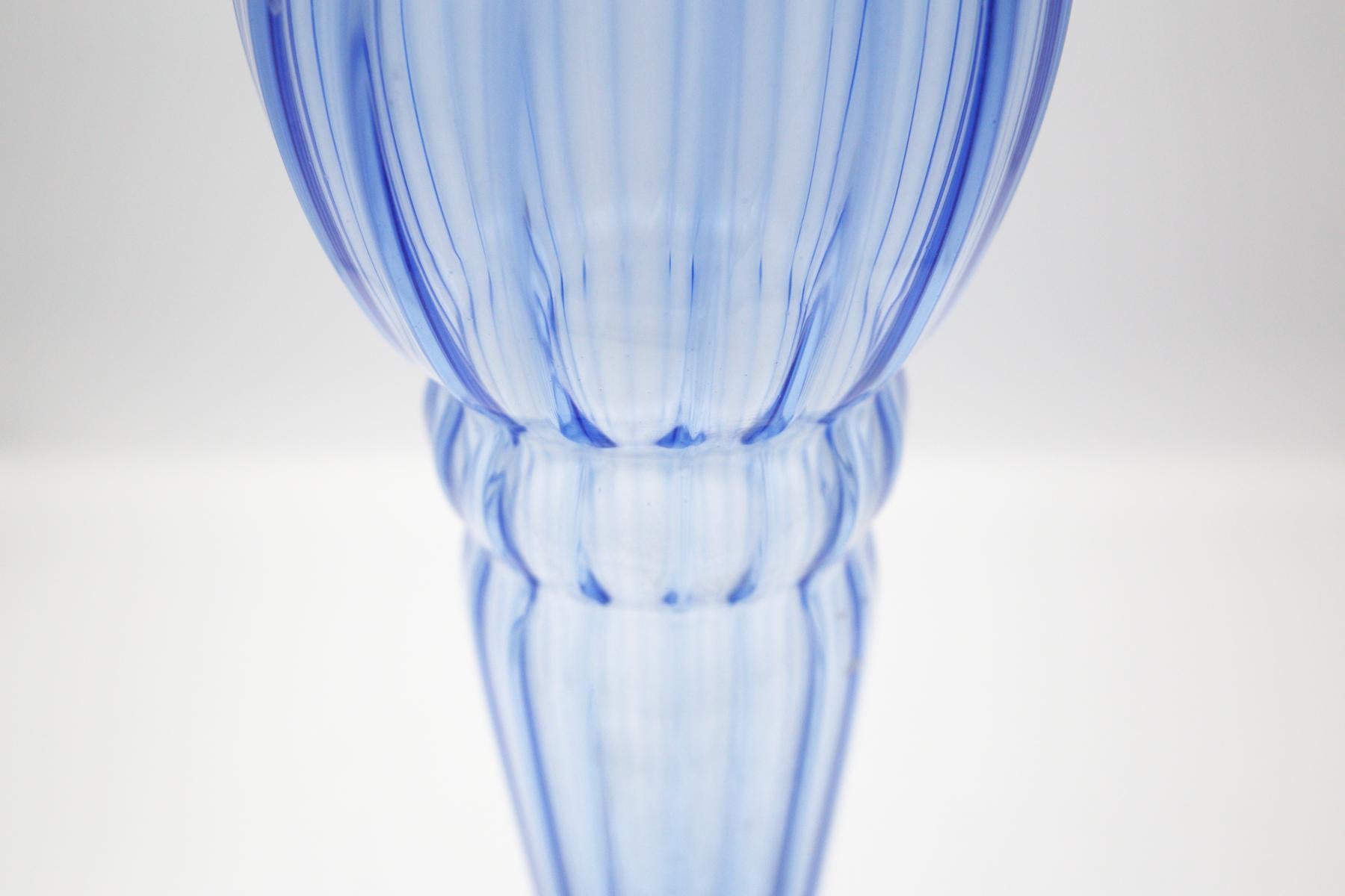 Vintage Glass Vase by Napoleone Martinuzzi for Zecchin For Sale 5