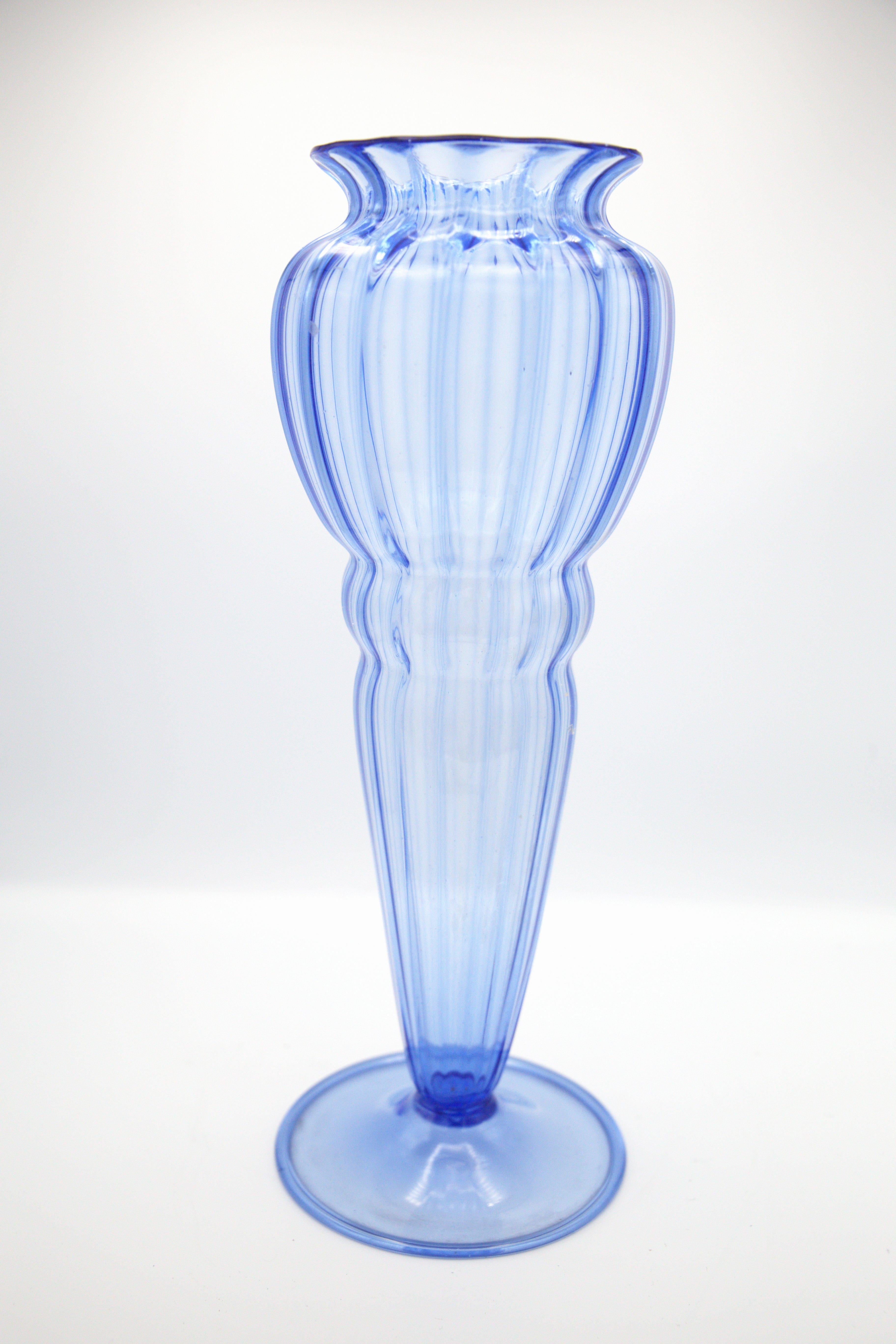 Vintage Glass Vase by Napoleone Martinuzzi for Zecchin For Sale 2