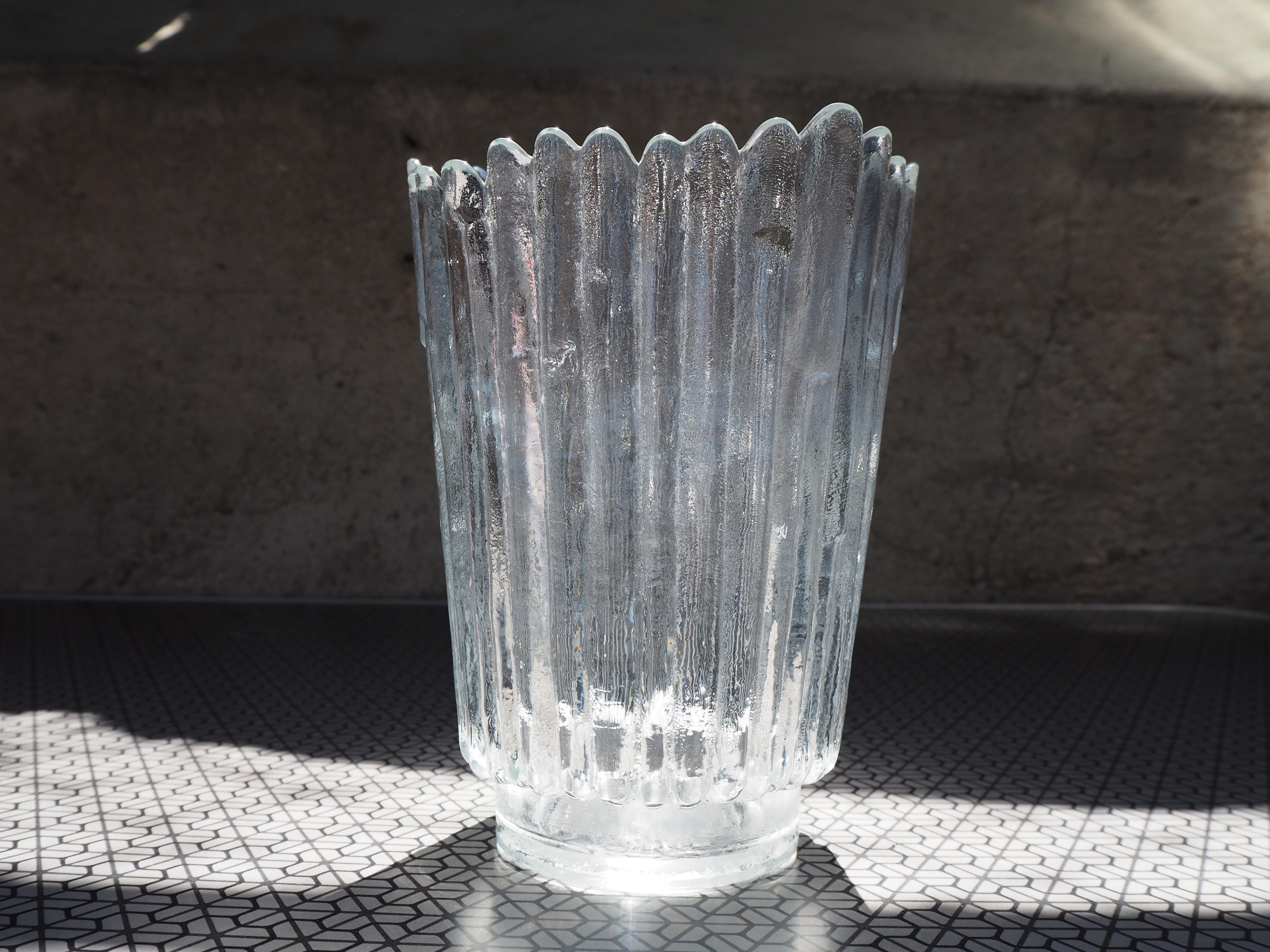 Ceco Vaso in vetro vintage di Pavel Pánek per Sklo Union Libochovice, anni '70. in vendita
