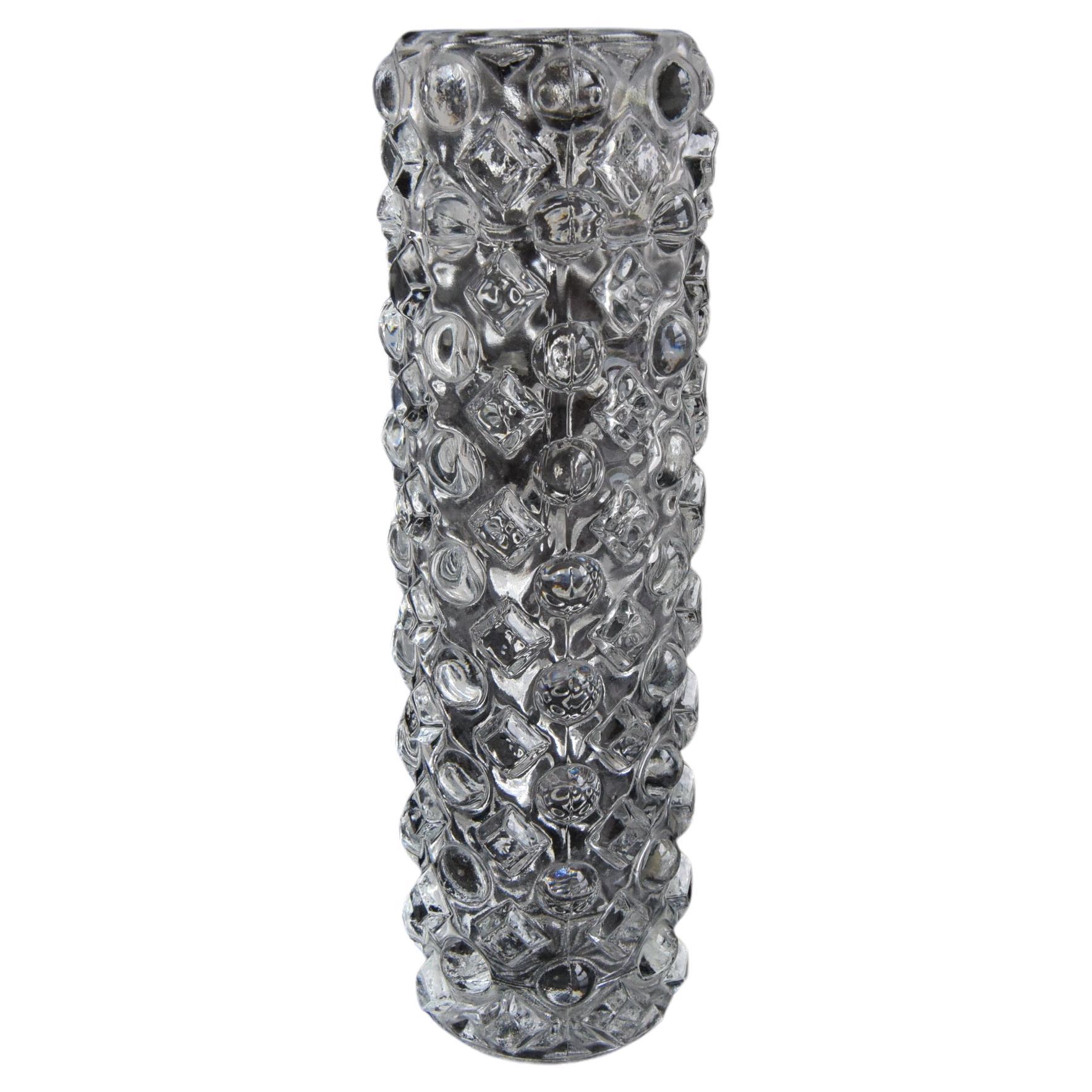 Vintage Glass Vase by Pavel Pánek for Sklo Union Libochovice, 1970's.
