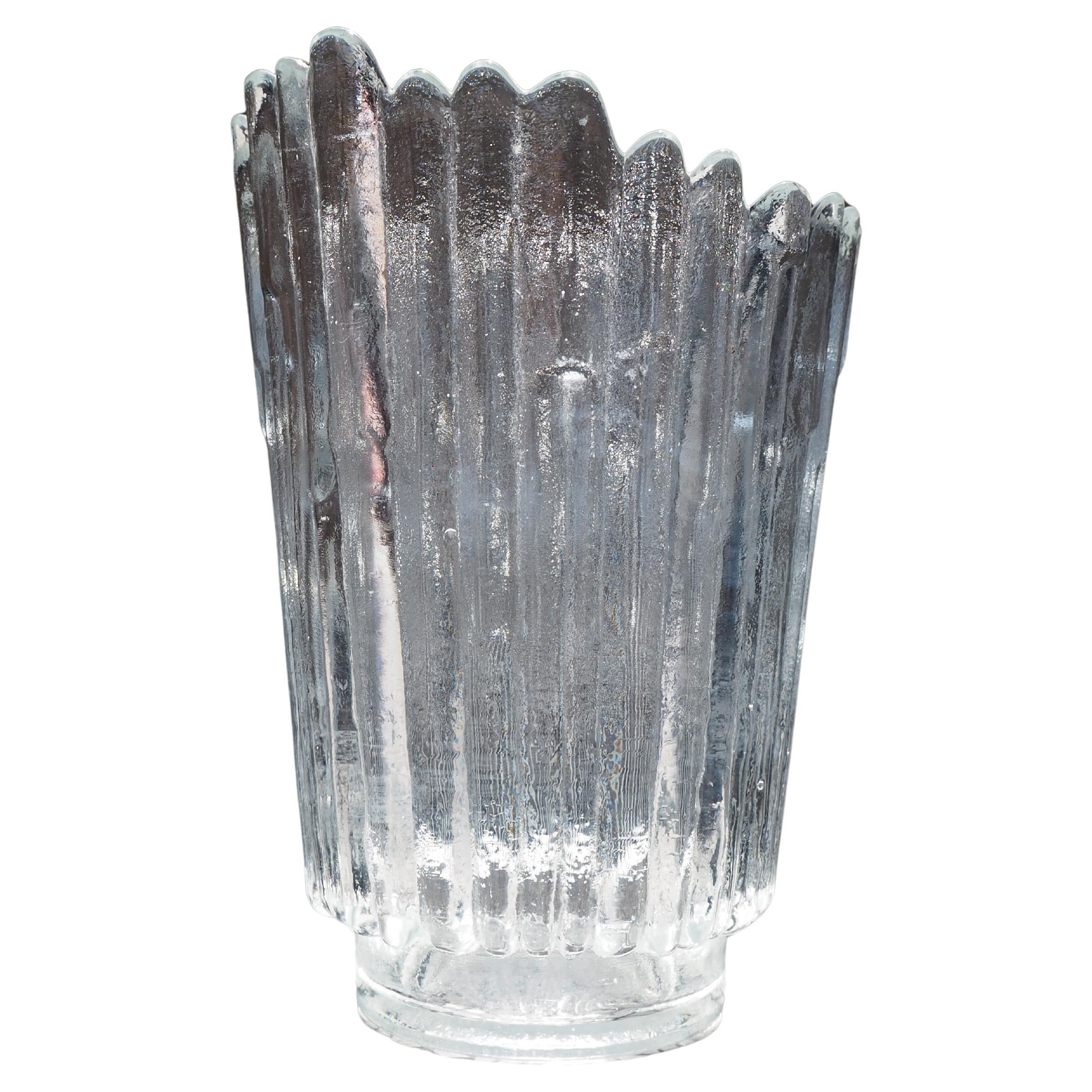 Vintage Glass Vase by Pavel Pánek for Sklo Union Libochovice, 1970's.