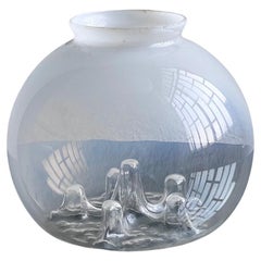 Jarrón de cristal vintage, pieza decorativa de Murano, estilo Toni Zuccheri