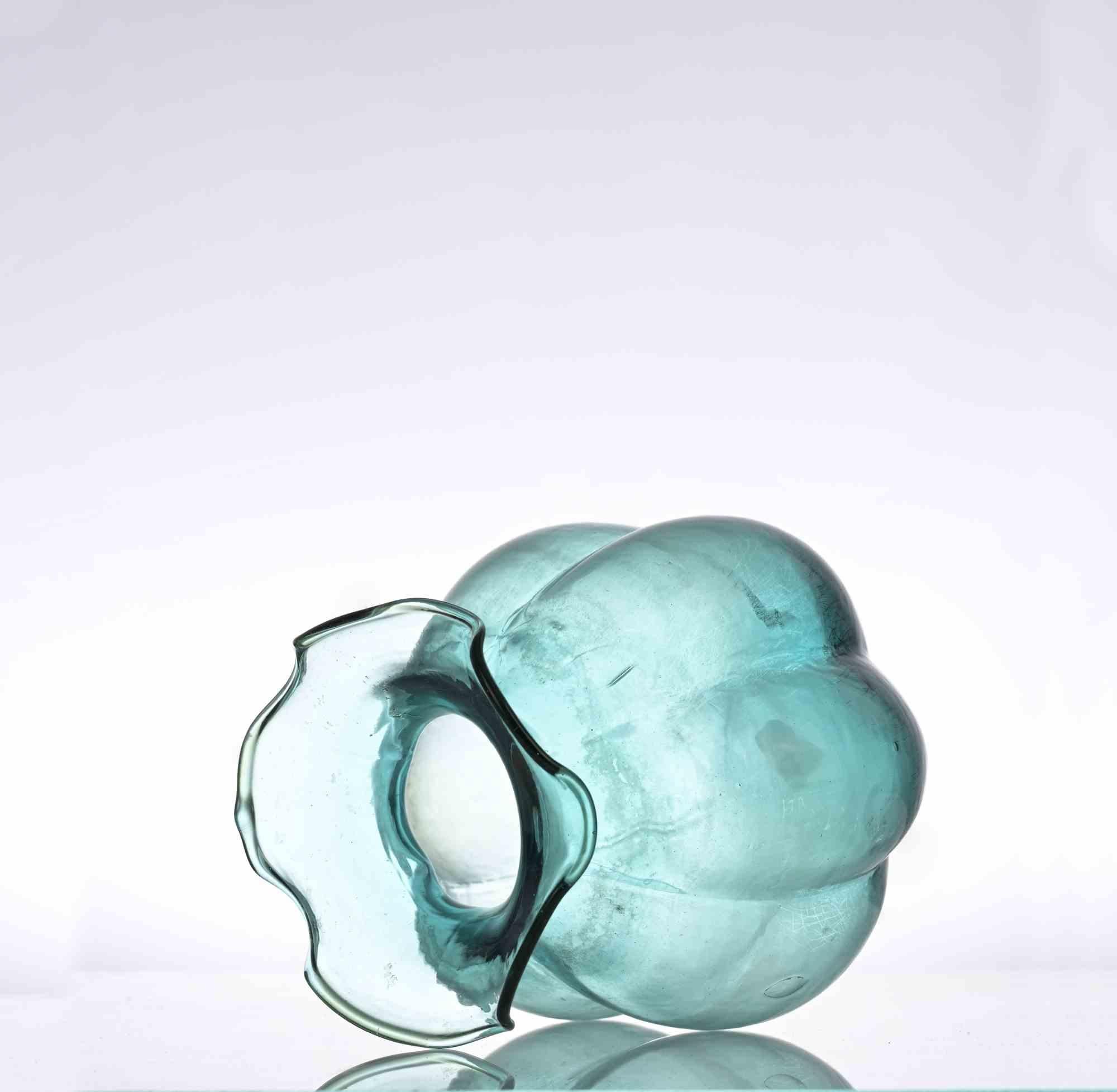 Italian Vintage Glass Vase, italy, 1970s For Sale
