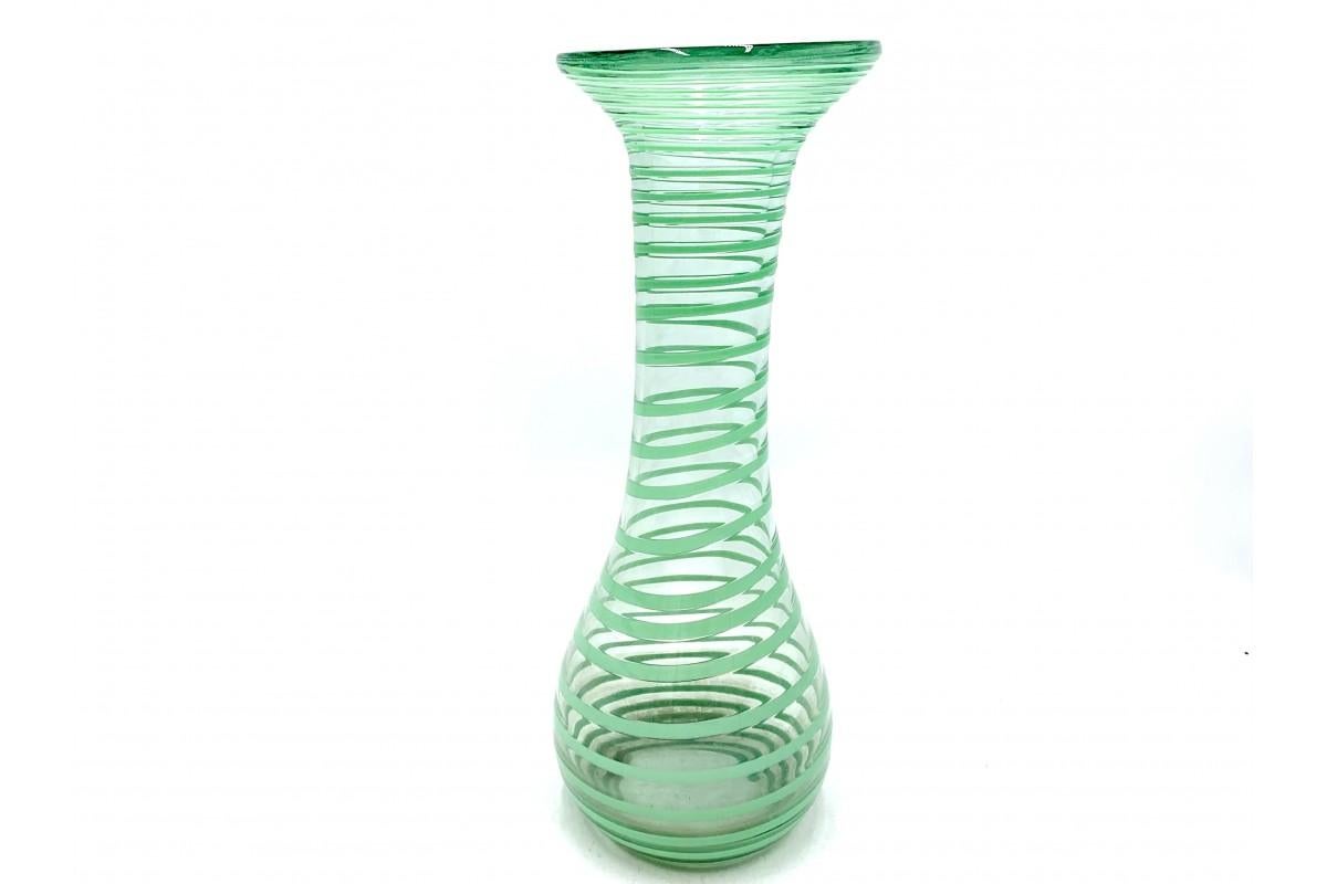 Vintage Glass Vase, Poland, 1980s For Sale