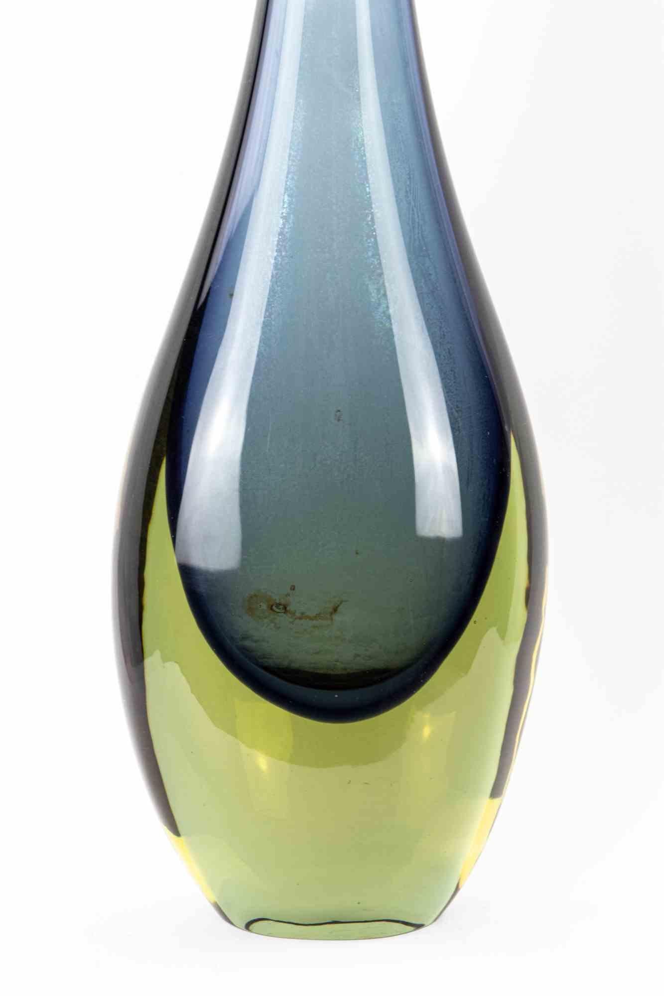 Vintage glass vase Sommerso by Flavio Poli in 1970s. 

Murano Glass.

Measures: 64x16 cm.

Good conditions.