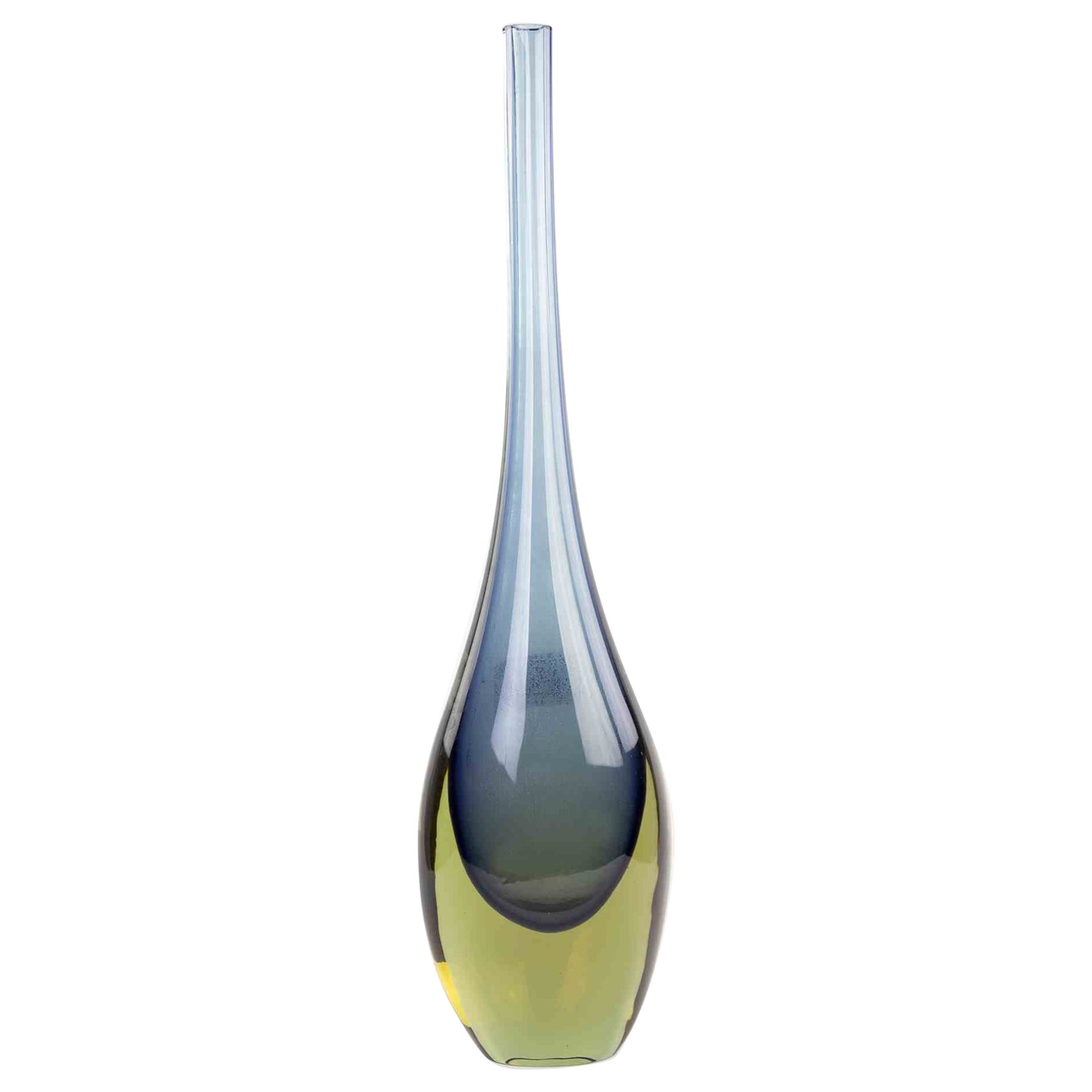 Vase en verre Sommerso vintage de Flavio Poli, Italie, 1970