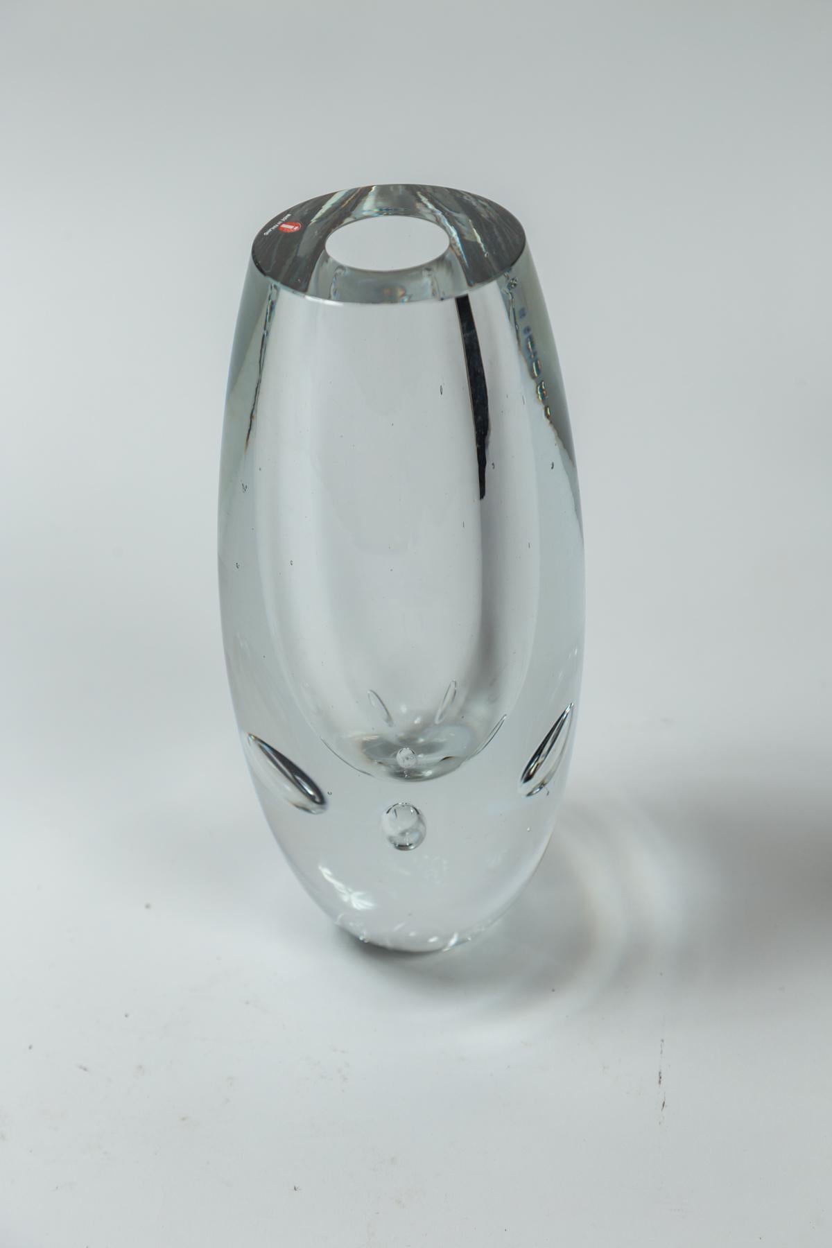 Mid-Century Modern Vintage Glass Vase, Timo Sarpenevo, Finland For Sale